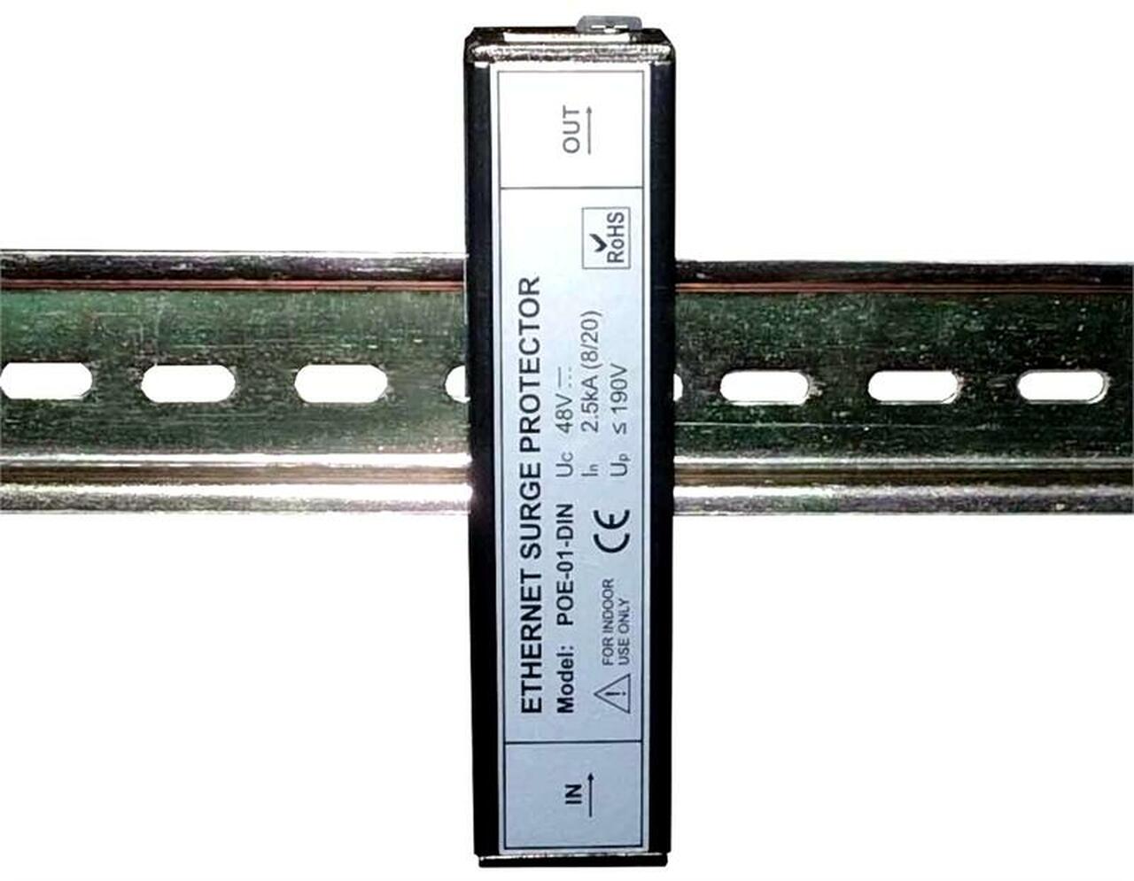 DINRAIL-19 - metal DIN RAIL, 19" long, EN50022/TS35 compatible 35x7.5mm section for POE-01-DIN group installation