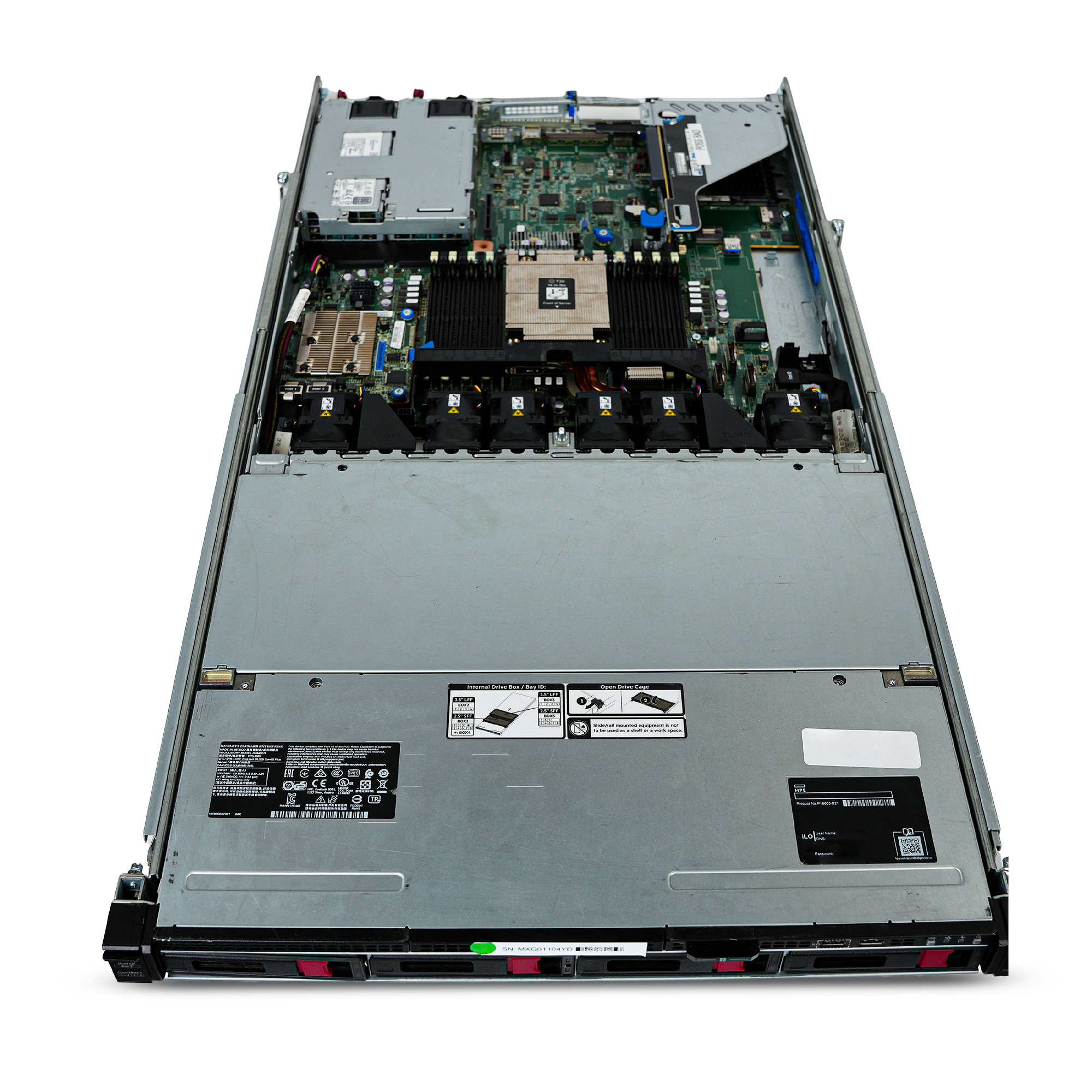 HPE P18603-B21 ProLiant DL325 Gen10 Plus 1U Barebones Server 16x DDR4 DIMM 4x 3.5" Bay 2x500W Refurbished