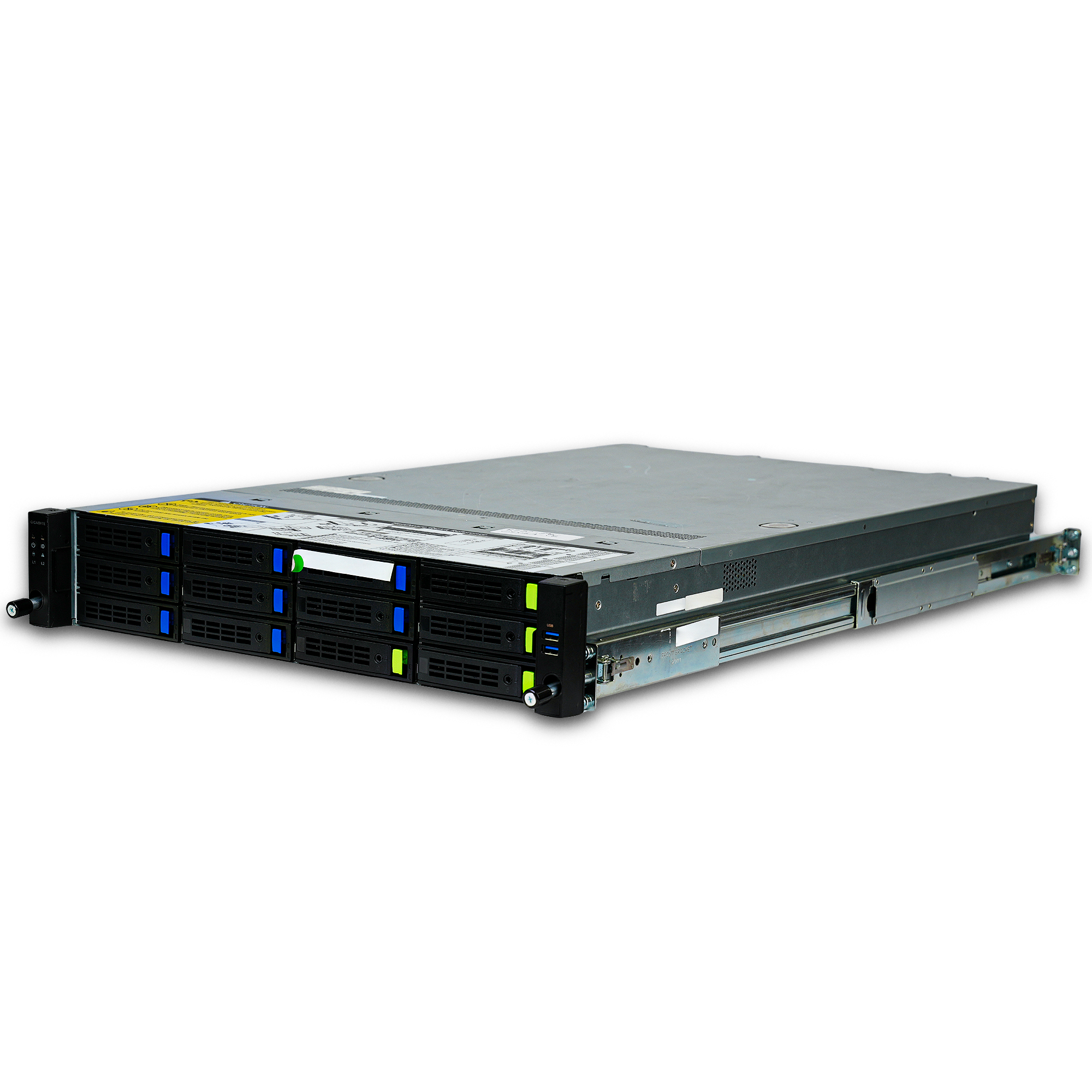 Gigabyte R282-Z96 2U GPU Server Dual AMD EPYC 7282 32-Core 32x DDR4 DIMM 12x SATA/SAS/NVMe Hot-Swap Bay 3x GPU Slots 2x2000W ConnectX-5 Refurbished