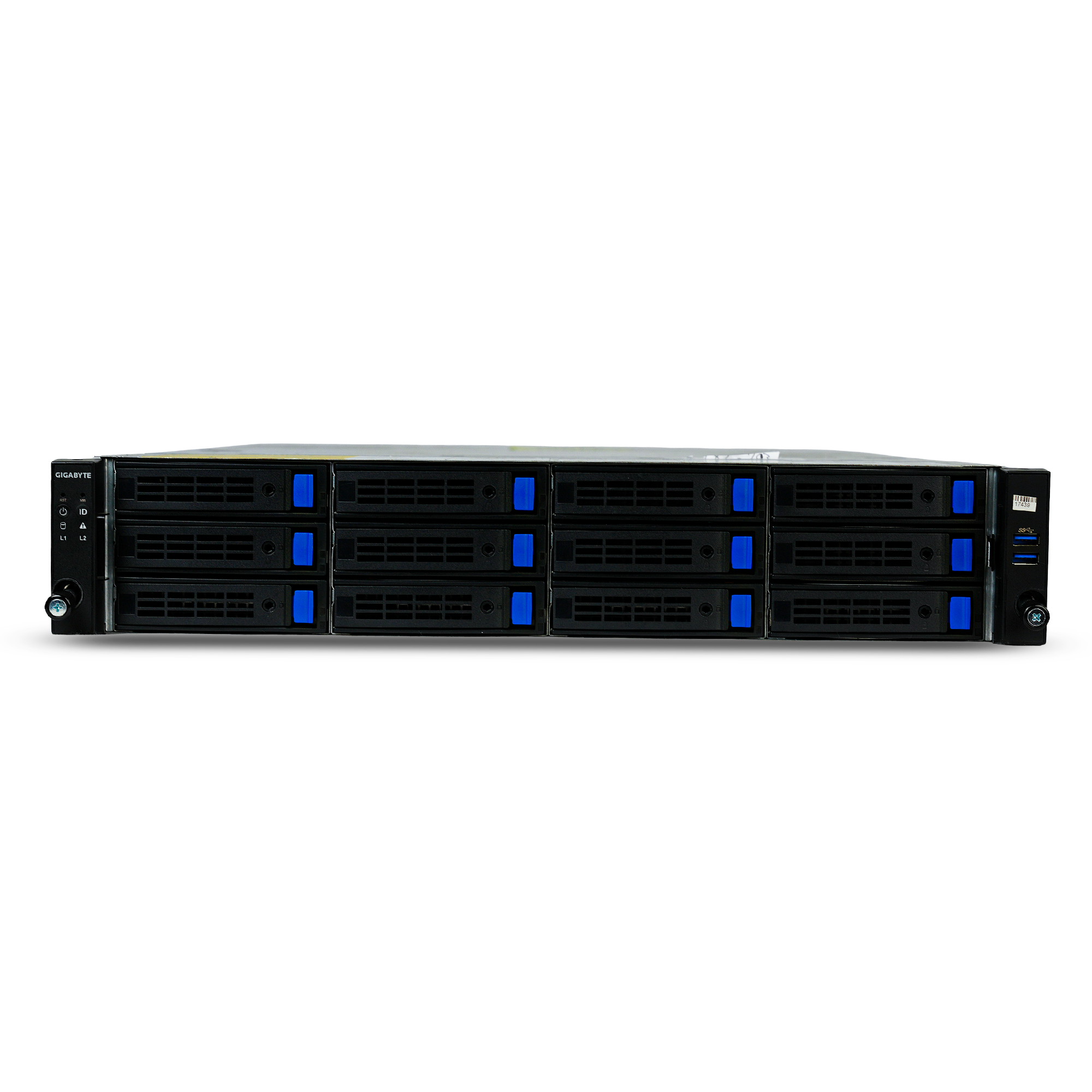 Gigabyte R282-Z93 2U GPU Server Dual AMD EPYC 7402 48-Core 32x DDR4 DIMM 12x SATA/SAS Hot-Swap Bay + 1x M.2 NVMe Slot 3x GPU Slots 2x2000W ConnectX-5 Ex Refurbished