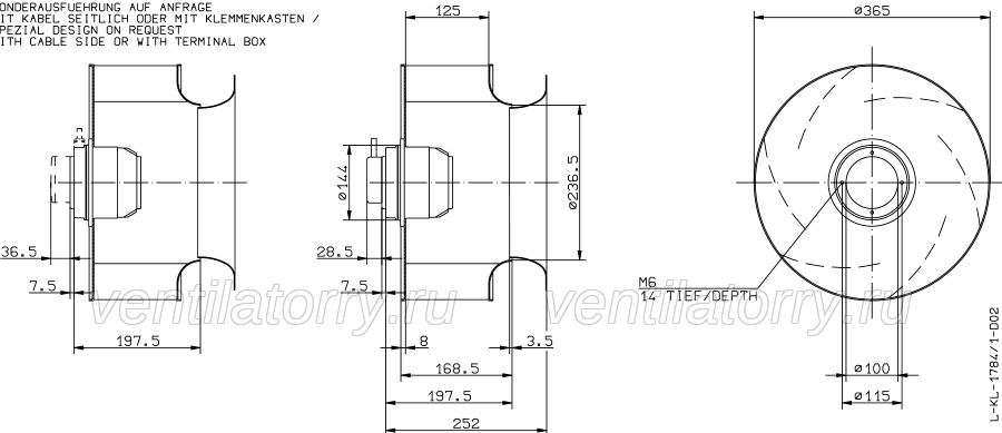 RH35M-VDK.4A.1R ZIEHL-ABEGG centrifugal fan 3-400V 50HZ