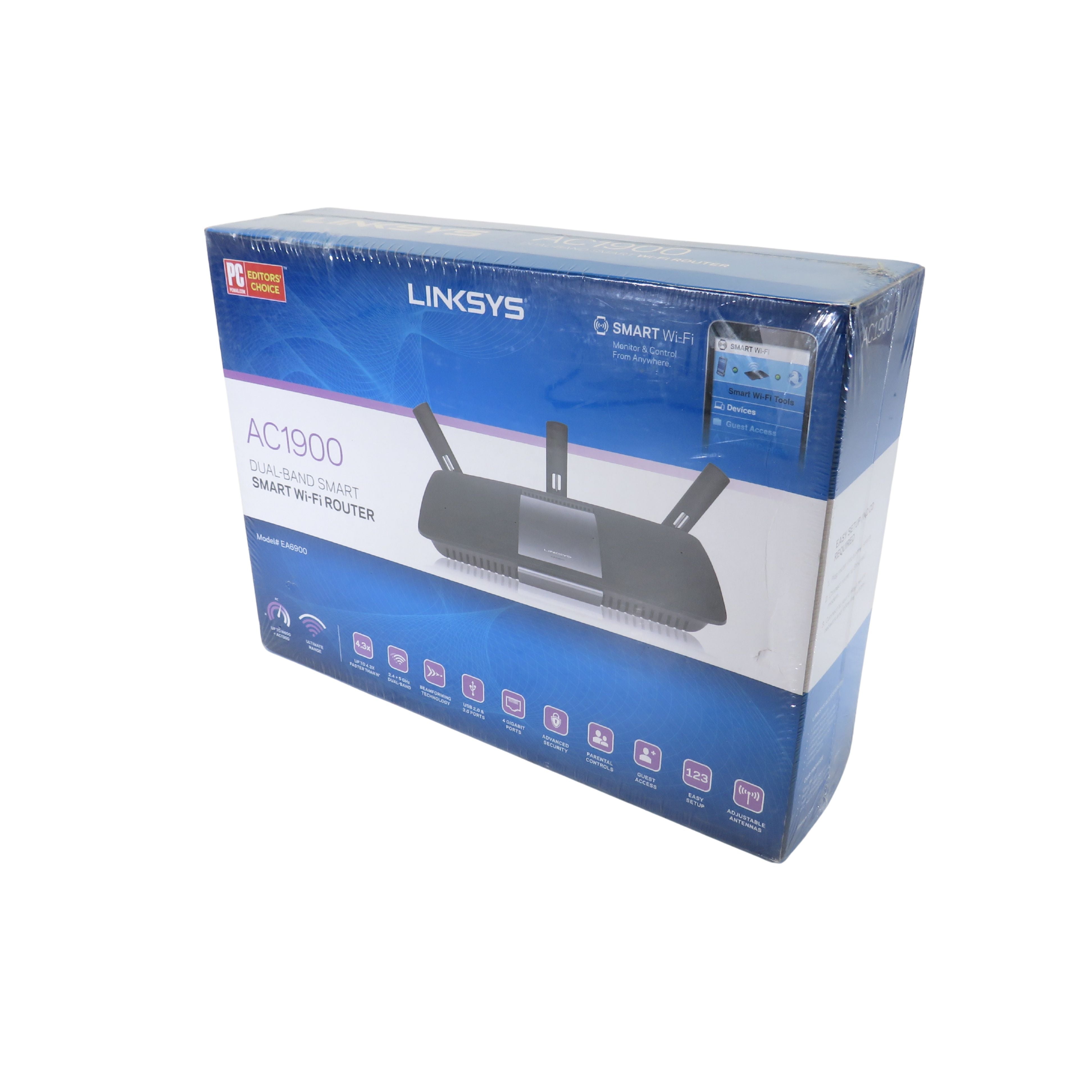 LINKSYS EA6900 WiFi 5 Gigabit Dual Band Antenna Wireless Router, Black