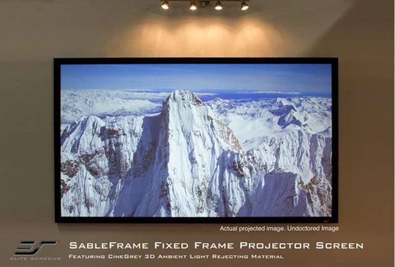 Elite Screens Sable Frame CineGrey 3D Series 100 Inch Diagonal Fixed Frame Screen