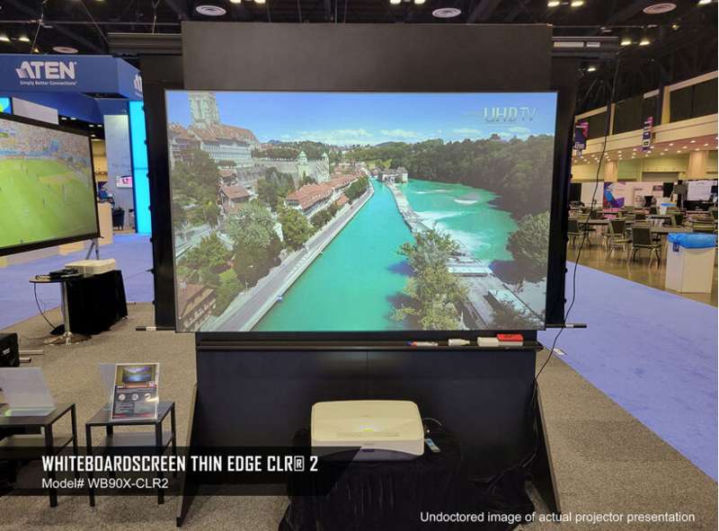 Elite Screens WhiteBoardScreen TE CLR 2 Series, 90-inch Diag. 16:10 WhiteBoard Screen, Ceiling Light Rejecting (CLR)2 Material