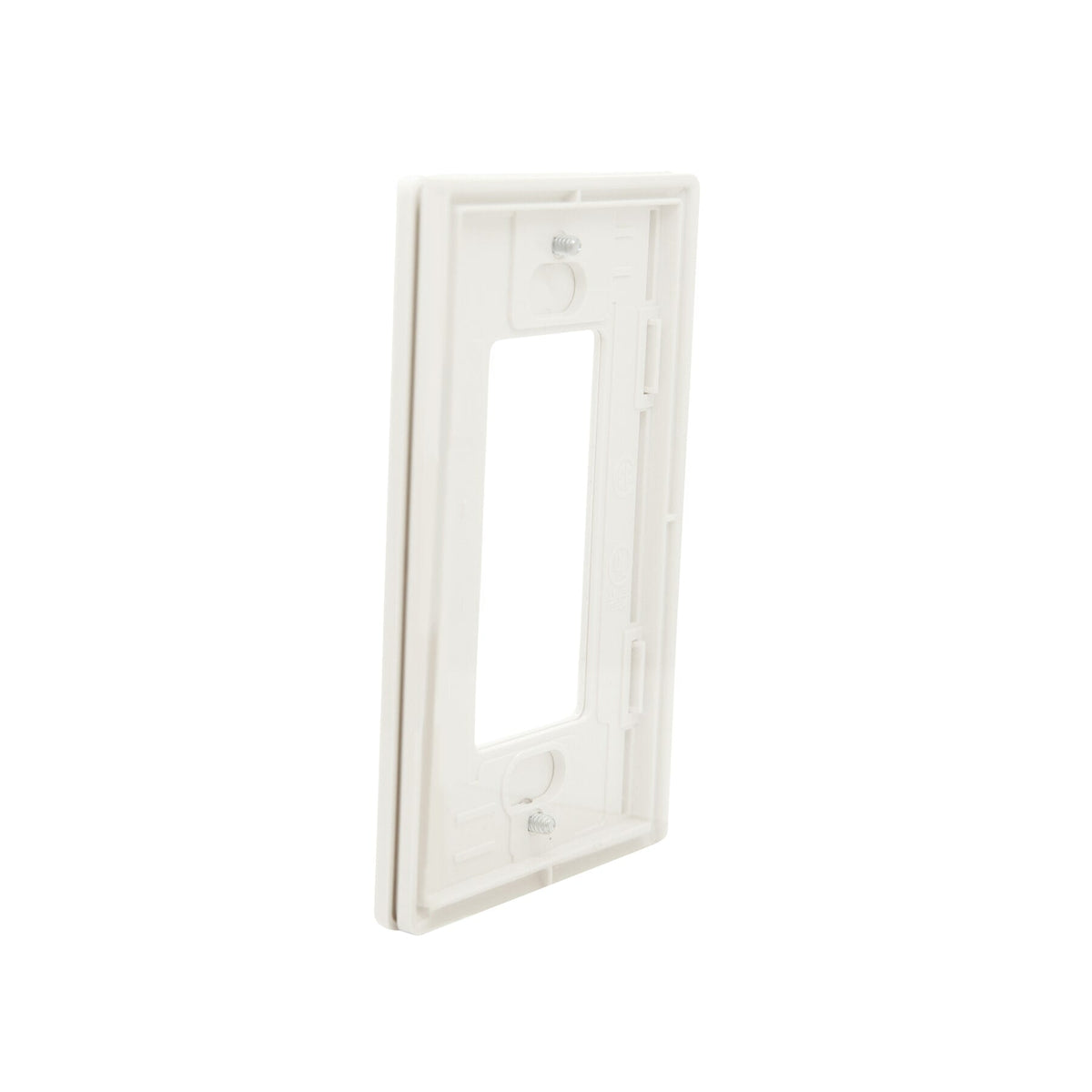 Lutron CW-1-WH Claro 1-Gang Screwless Decorator Wall Plate Midway Size Gloss White