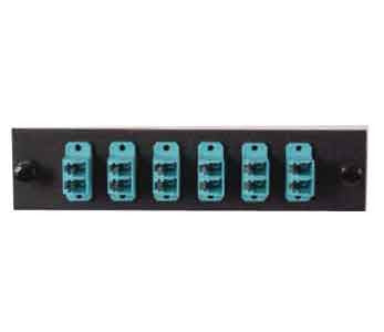 LC Duplex 6-Pack Plate Black Loaded W/10G Black adapters