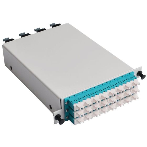 3X HD Breakout Cassette, 48 Fiber, OM3 (24) Duplex LC/PC to (4) MPO/Male-Type A