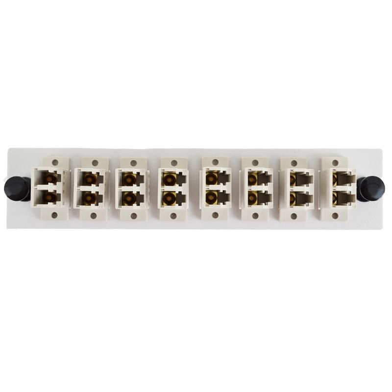 LC Duplex 8 Pack MM Beige Adapter Off White Plate