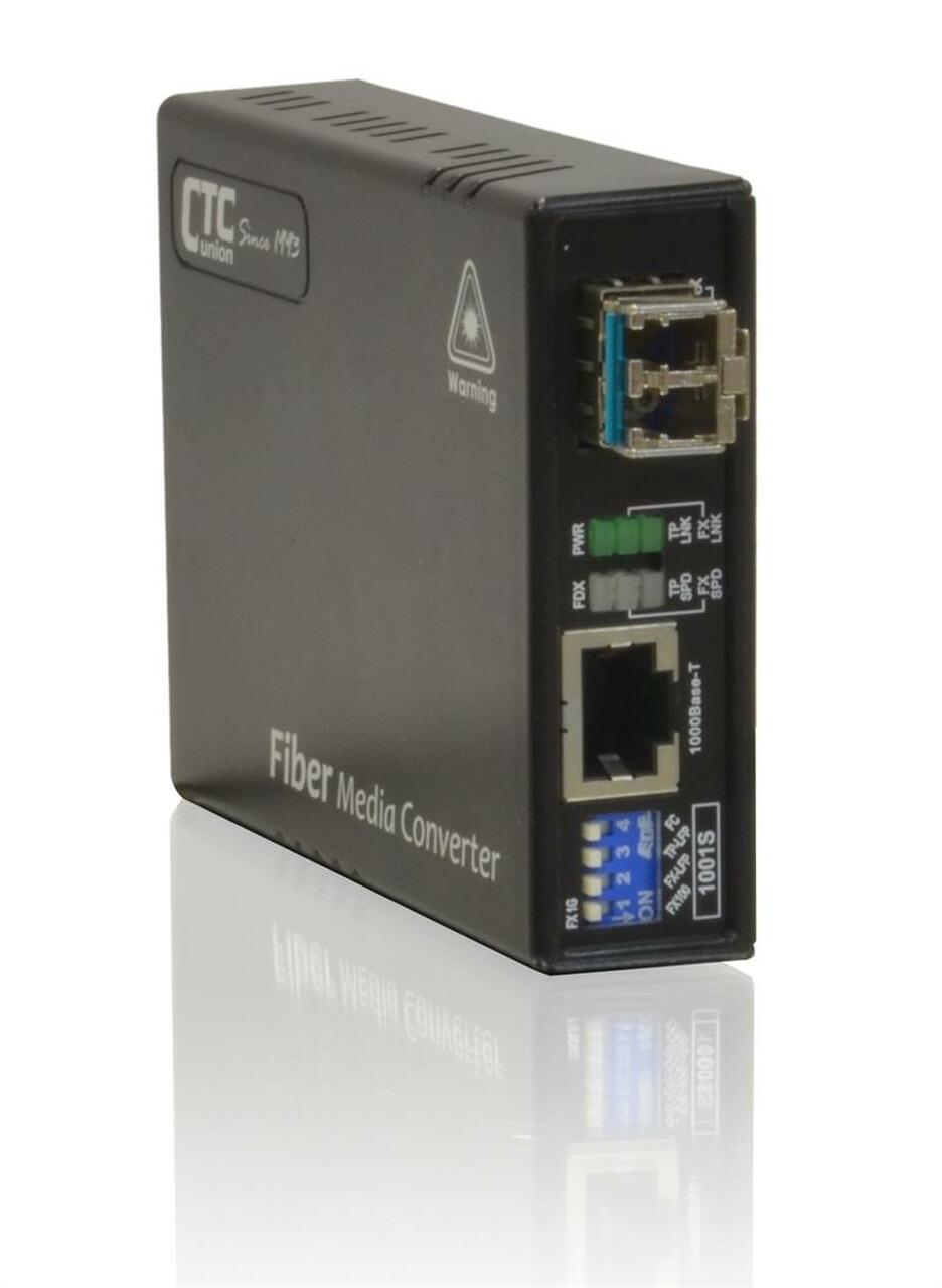 FMC-1001S-SM20 Gigabit Ethernet 1000Base-LX singlemode fiber media converter, LC, 20Km