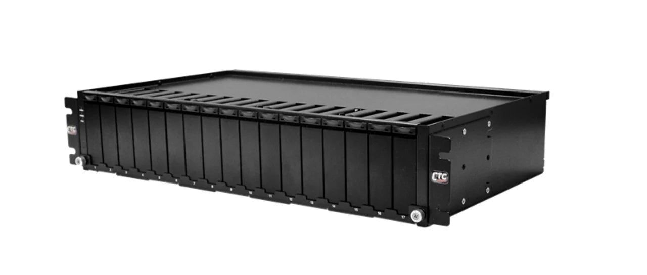 FMC-CH17-DD - 17 slot fiber chassis with dual redundant DC48 power and fans