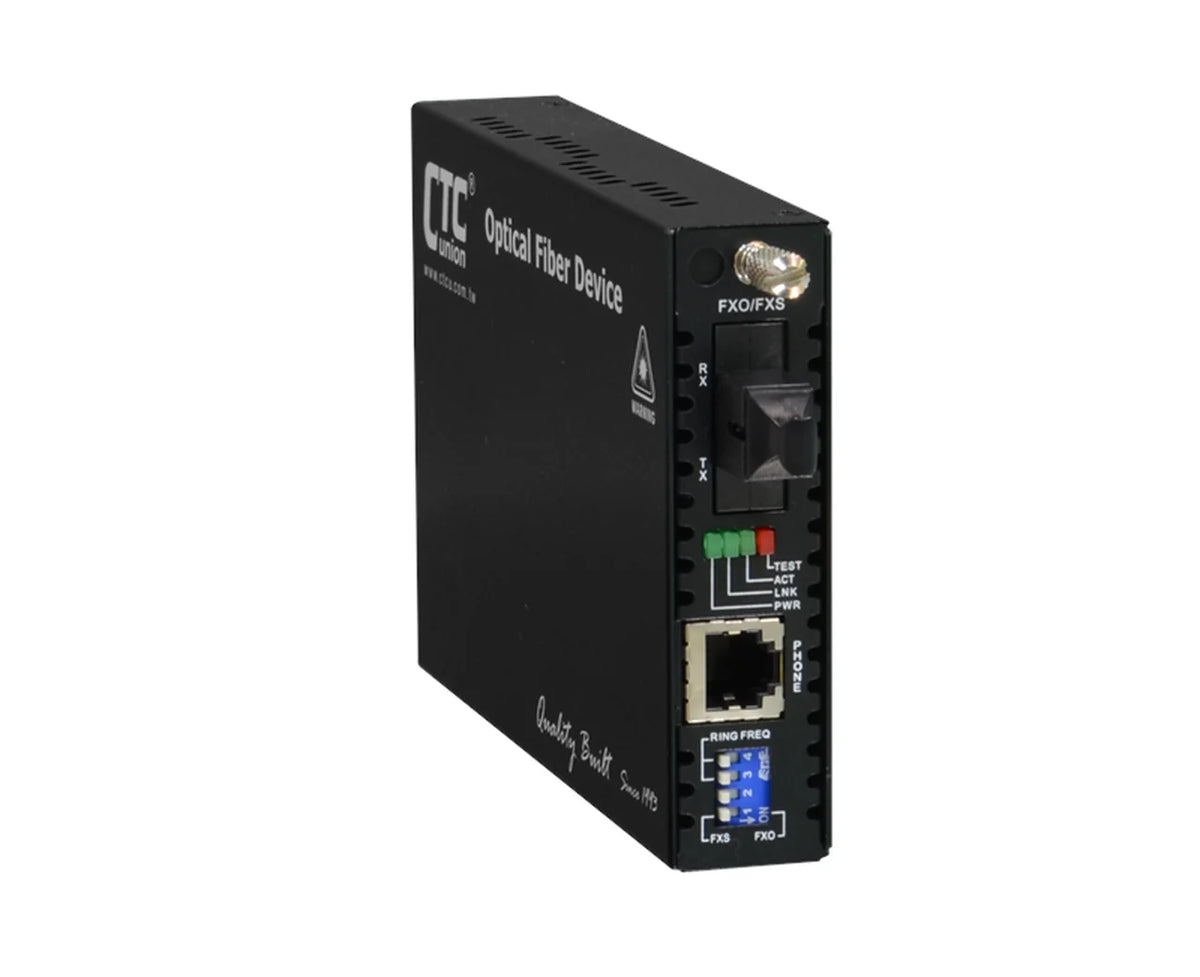 FRM220-FXO-FXS-SC02B POTS (RJ11) over multimode single strand fiber converter, telephone line extender, SC 2Km, B type