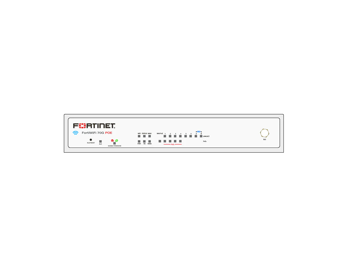 Fortinet FortiWiFi FWF-70G-POE Firewall + 3 Year Enterprise Protection
