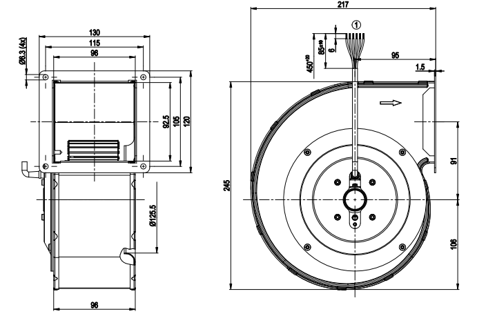 G2E140-PI51-11 EBMpapst Fan