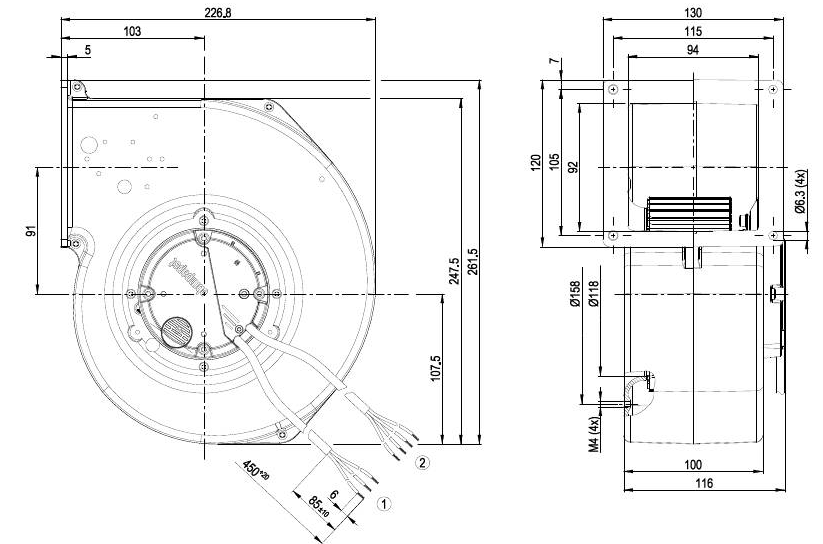 G3G140-AV19-02 ebm papst centrifugal fan