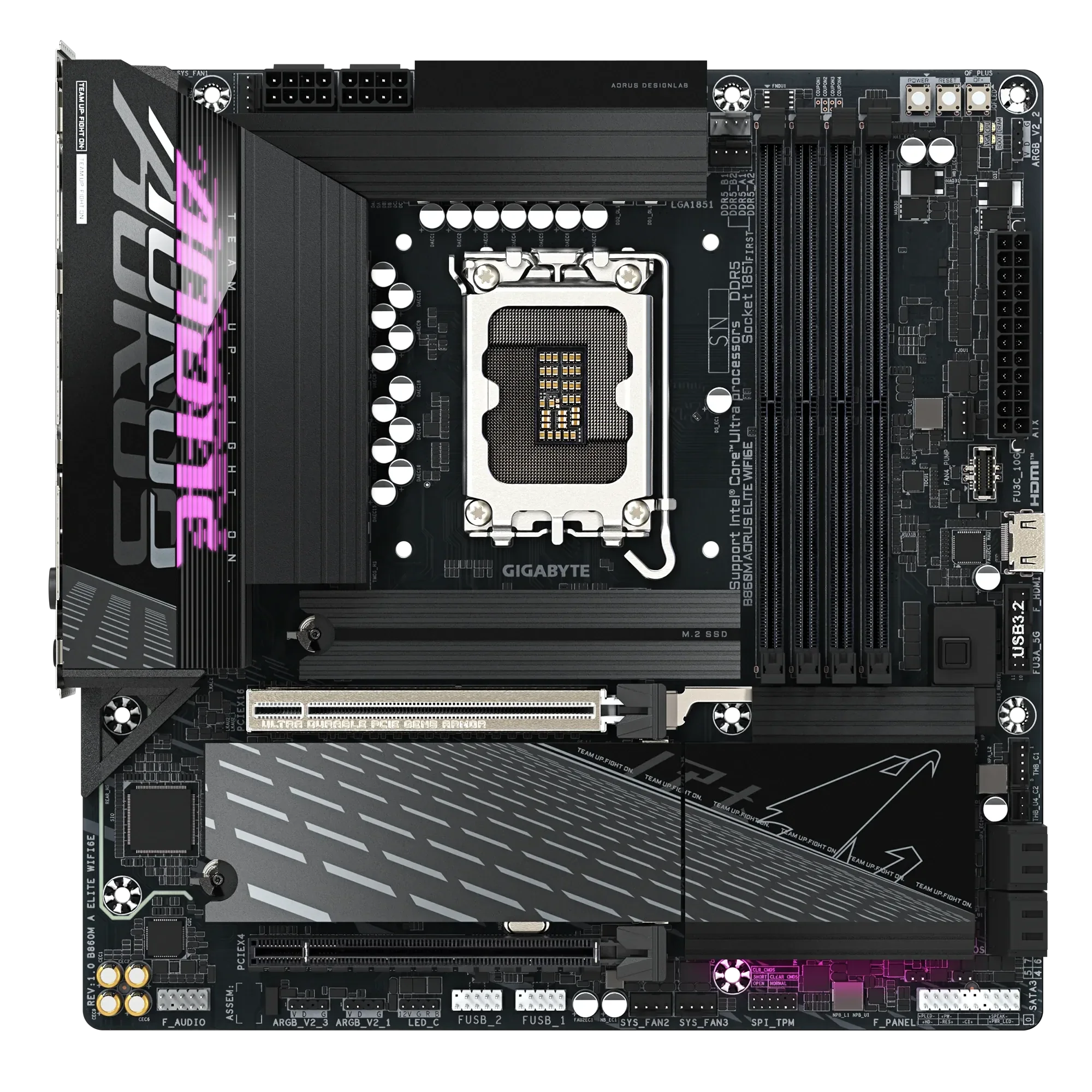 Gigabyte MB B860M AORUS ELITE WIFI6E B860 S1851 Max256GB DDR5 Micro