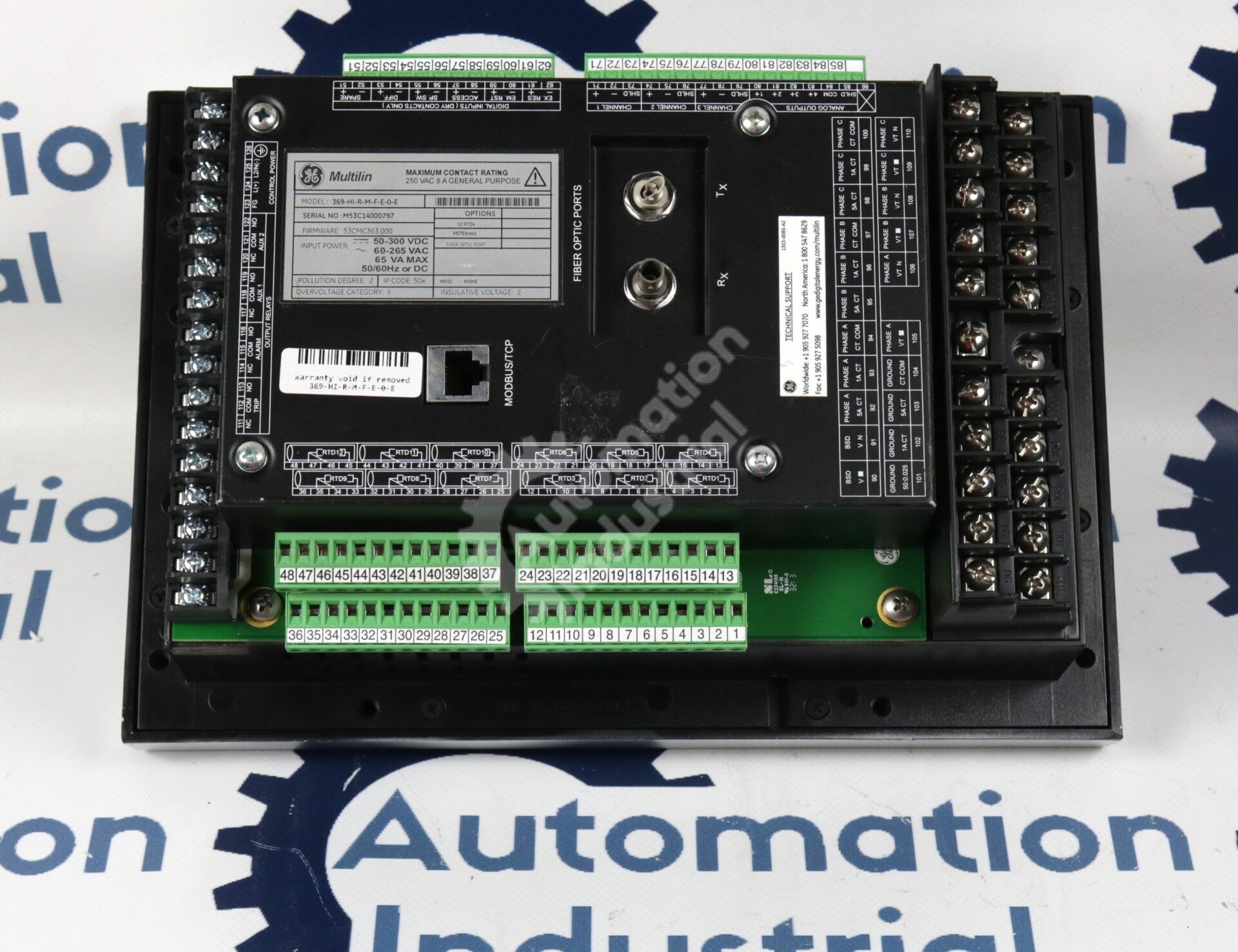 369-HI-R-M-F-E-0-E By GE Multilin Motor Management Relay