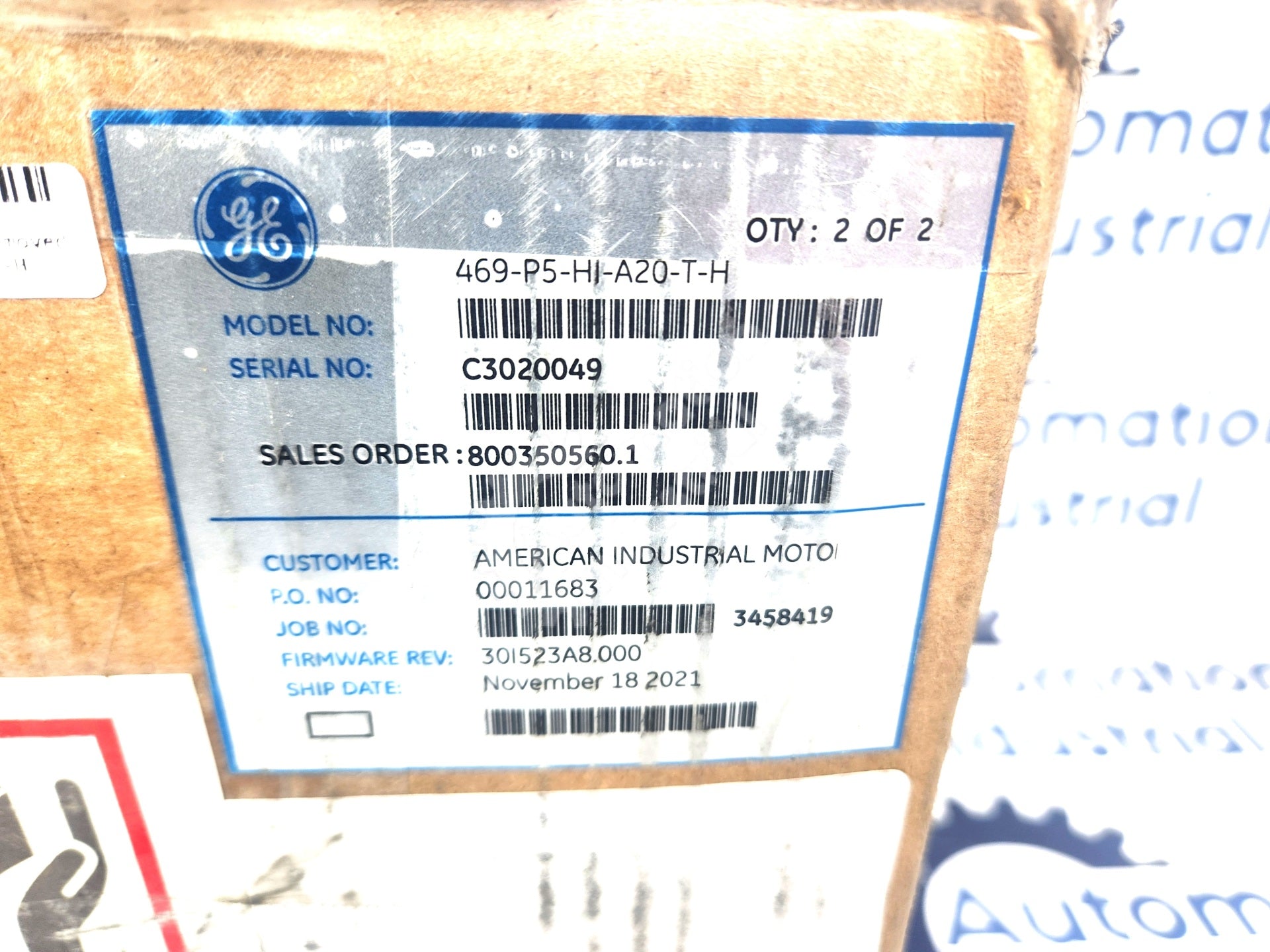469-P5-HI-A20-T-H by GE Multilin Motor Management Relay New Surplus Factory