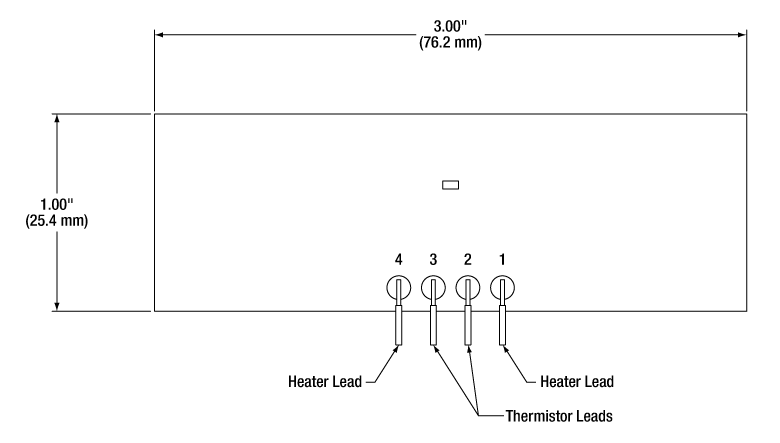 T-HT10K - Flexible Polyimide Foil Heater with 10 kΩ Thermistor