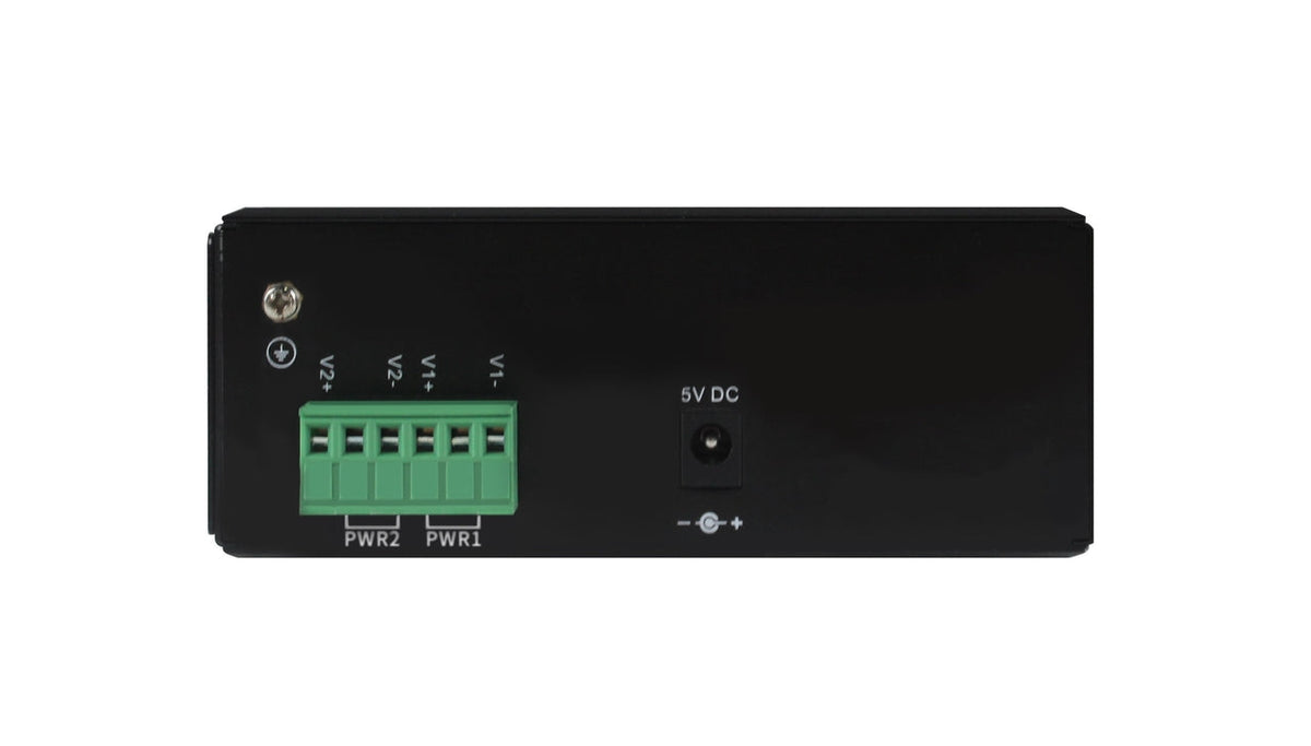 HC-1002-SFP-PSE - 2x RJ45 +1x SFP ports Gigabit Ethernet Industrial fiber switch with 60W of PoE PSE, DIN rail mount, -40 to +75 Celsius