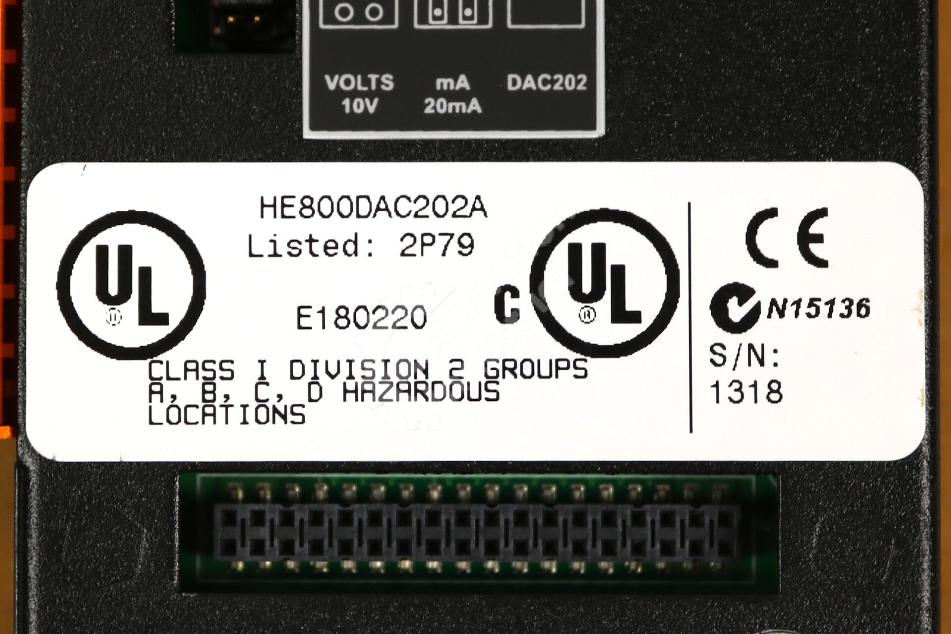 HE800DAC202 By Horner Electric HE800DAC202A 0-10VDC Analog Output Module NSNB