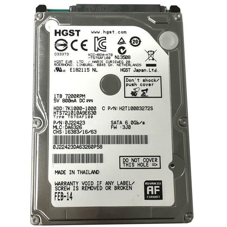 HGST 1TB 32MB Cache 7200RPM SATA III (6.0Gb/s) 2.5" PS3 & PS4 Hard Drive 0J22423-FoxTI