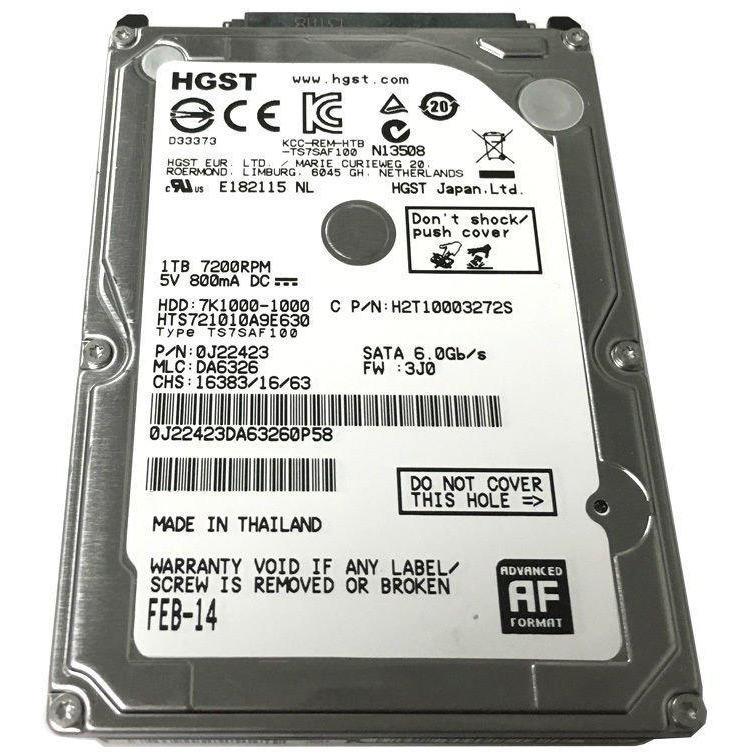 HGST 1TB 32MB Cache 7200RPM SATA III (6.0Gb/s) 2.5" PS3 & PS4 Hard Drive 0J22423-FoxTI
