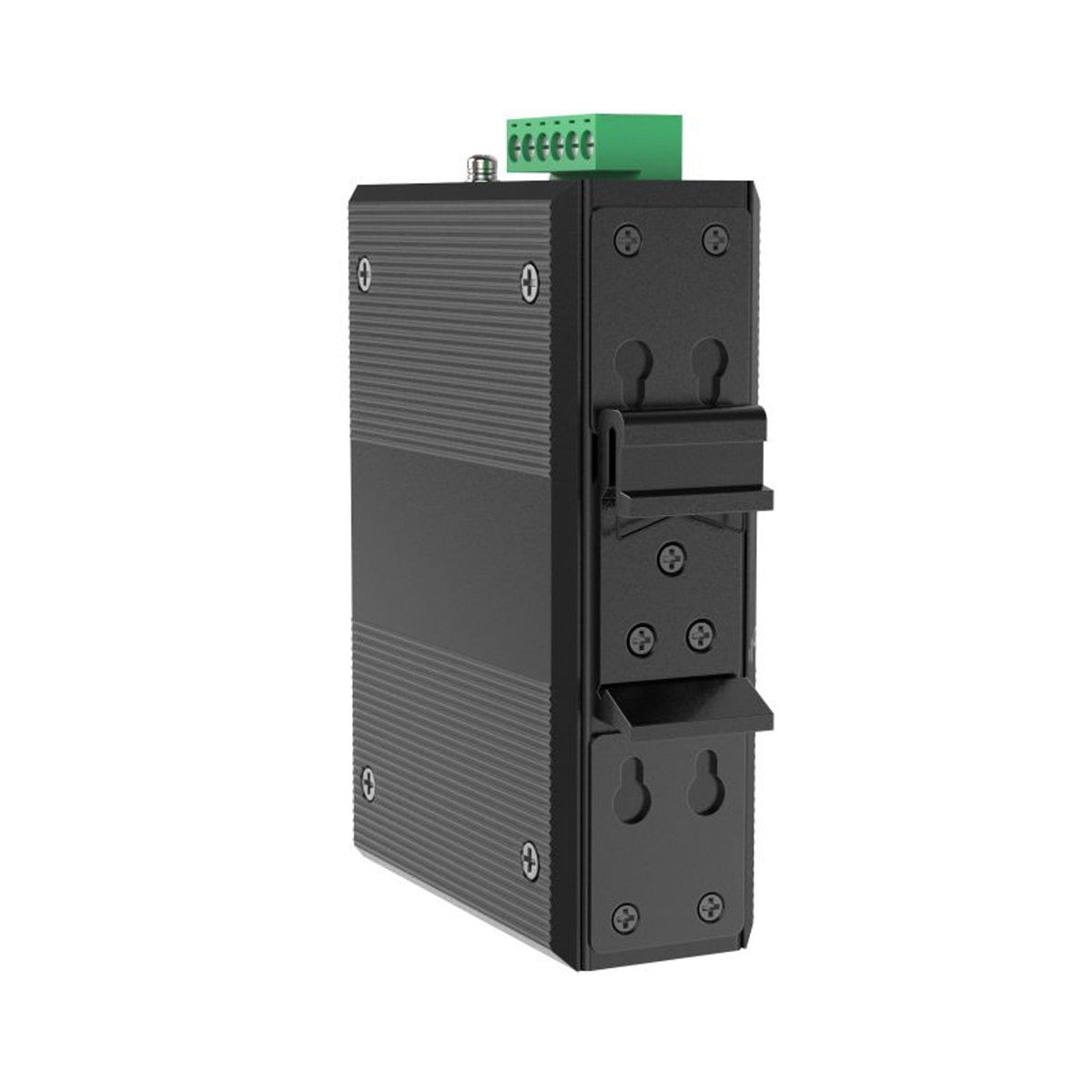HGW-401S-PSE - 4x RJ45 +1x SFP ports Gigabit Ethernet Industrial fiber switch with 120W of PoE+ budget, DIN rail mount, -40 to +75 Celsius