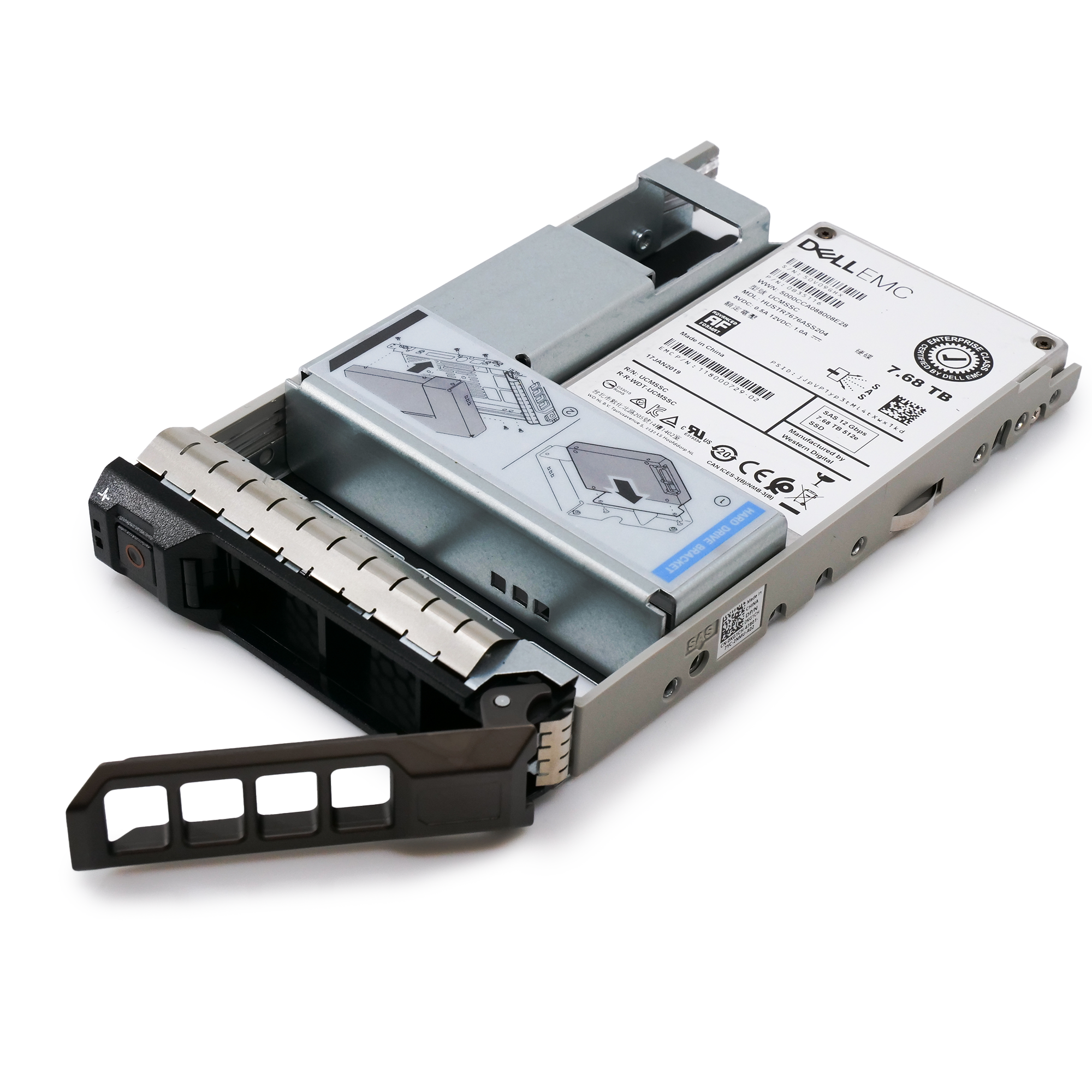 Dell EMC G13 HUSTR7676ASS204 0B35116 7.68TB SAS 12Gb/s 512e 1DWPD Read Intensive 3.5in Refurbished SSD