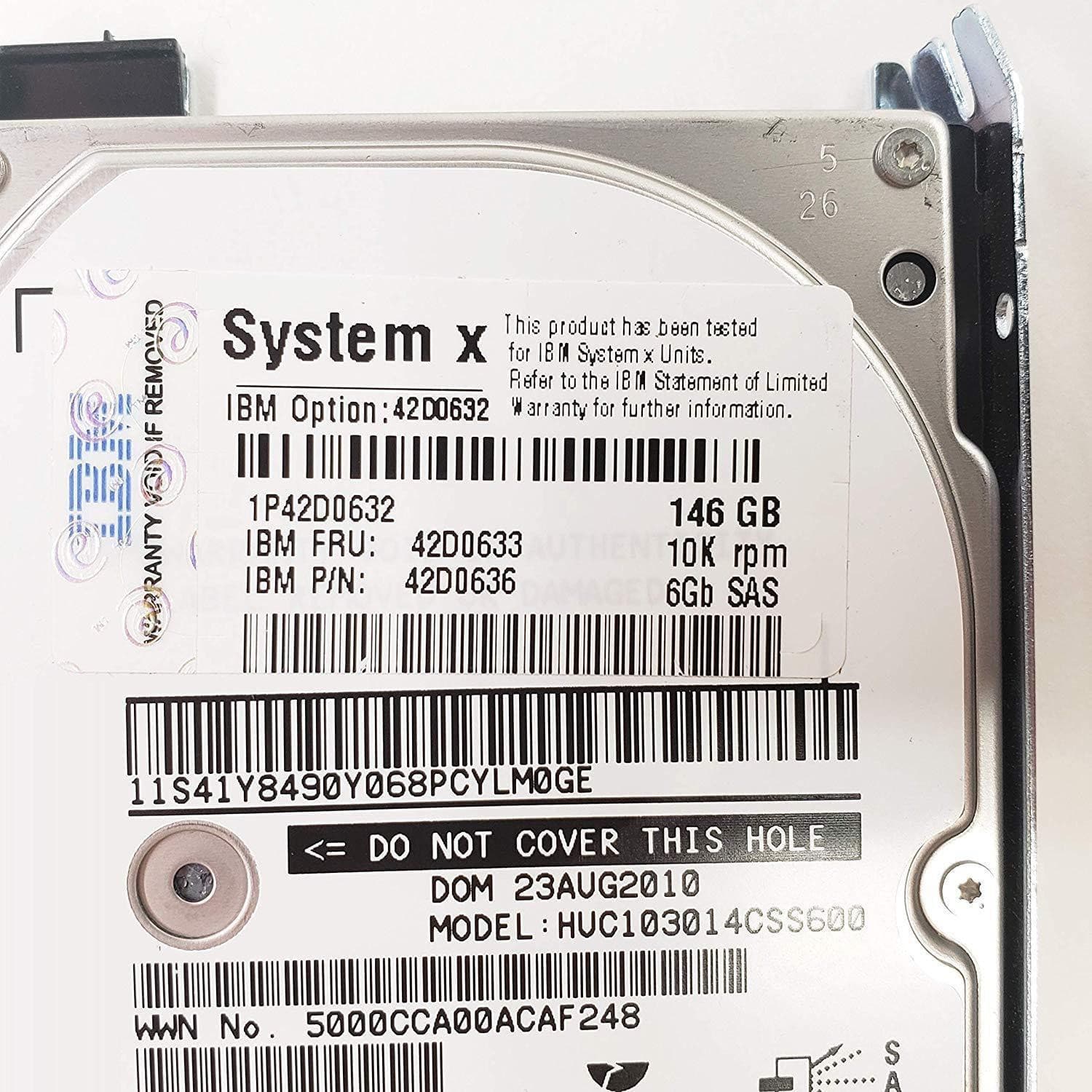 IBM 42D0632(1599) IBM 146GB 10K 6GBPS SAS 2.5 IN. HS SLIM HDD-FoxTI