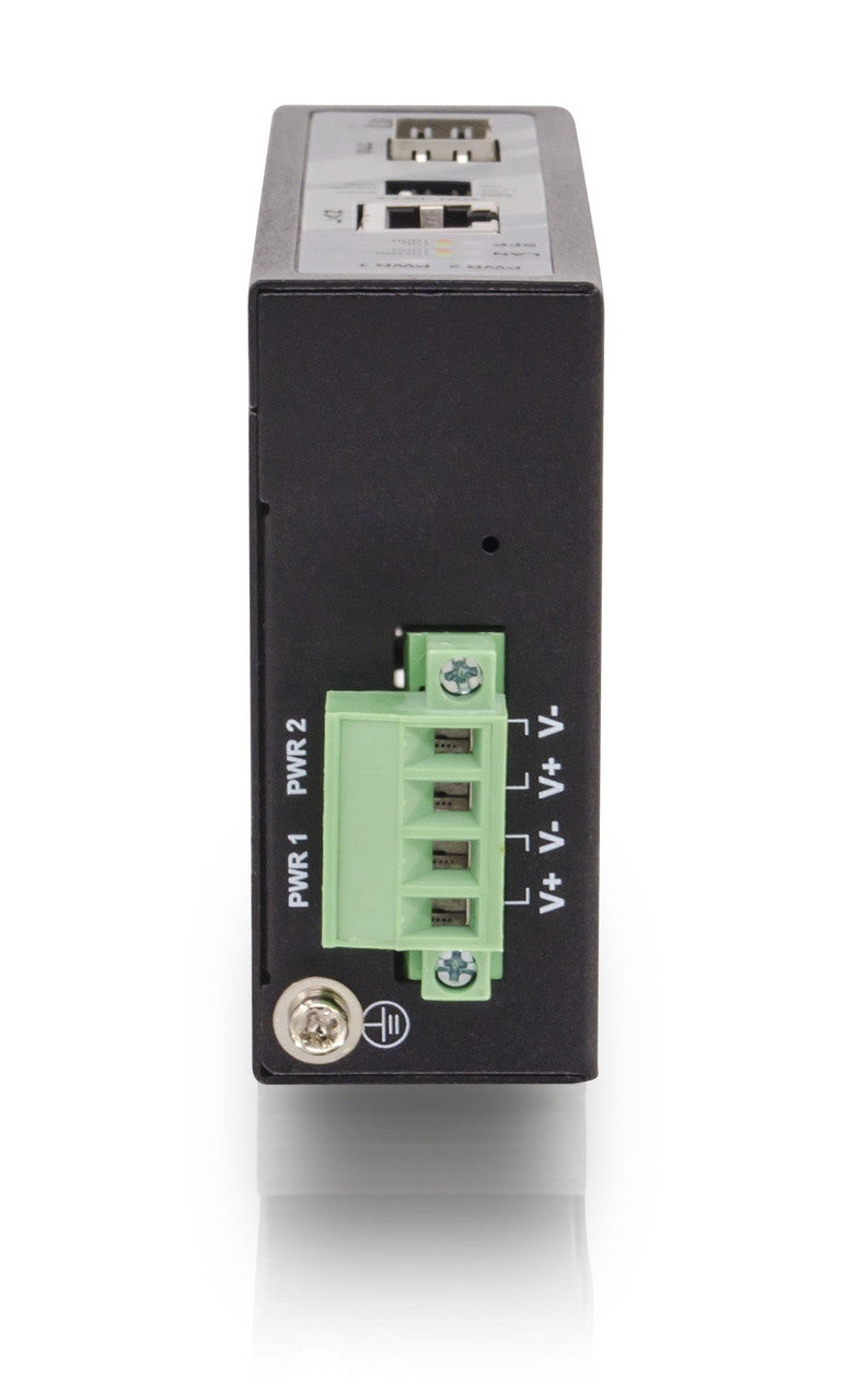 IMC-1001CS-E Compact Gigabit Ethernet to SFP slot industrial fiber media converter, extreme temp.