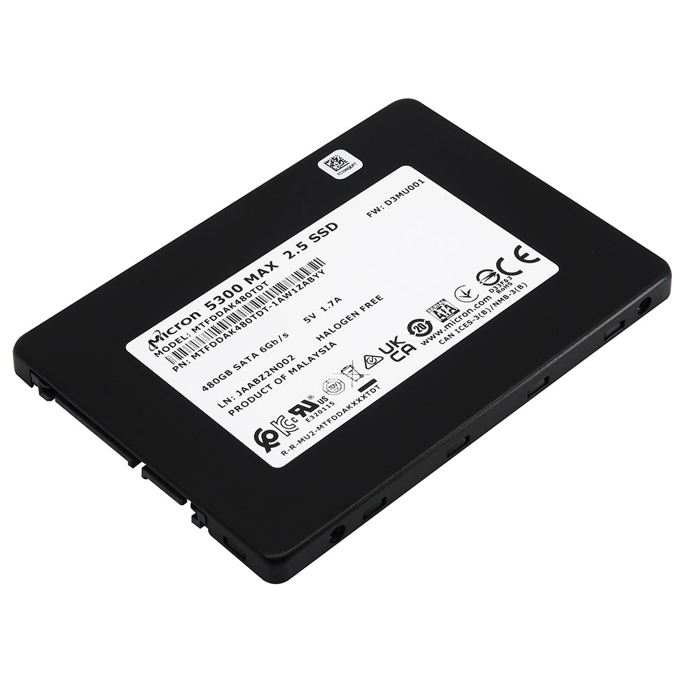 Micron 5300 MAX MTFDDAK480TDT-1AW1ZAB 480GB SATA 6Gb/s 2.5in Solid State Drive