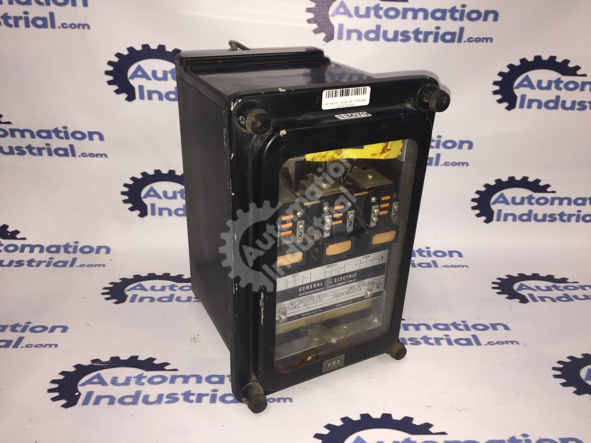 GE General Electric Model 12PJC31C56A Time Overcurrent Relay