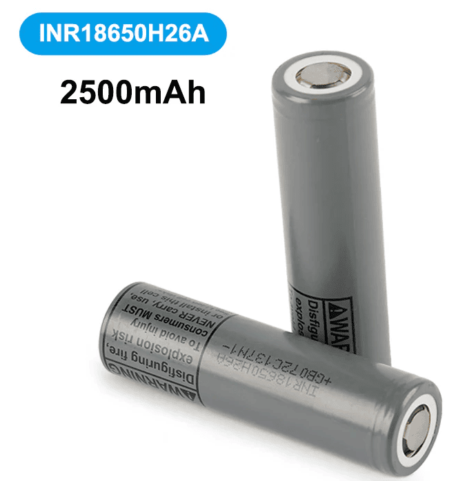 INR18650H26A – 22A High Drain Li-ion Rechargeable Battery Cell 2500mAh 3.6V