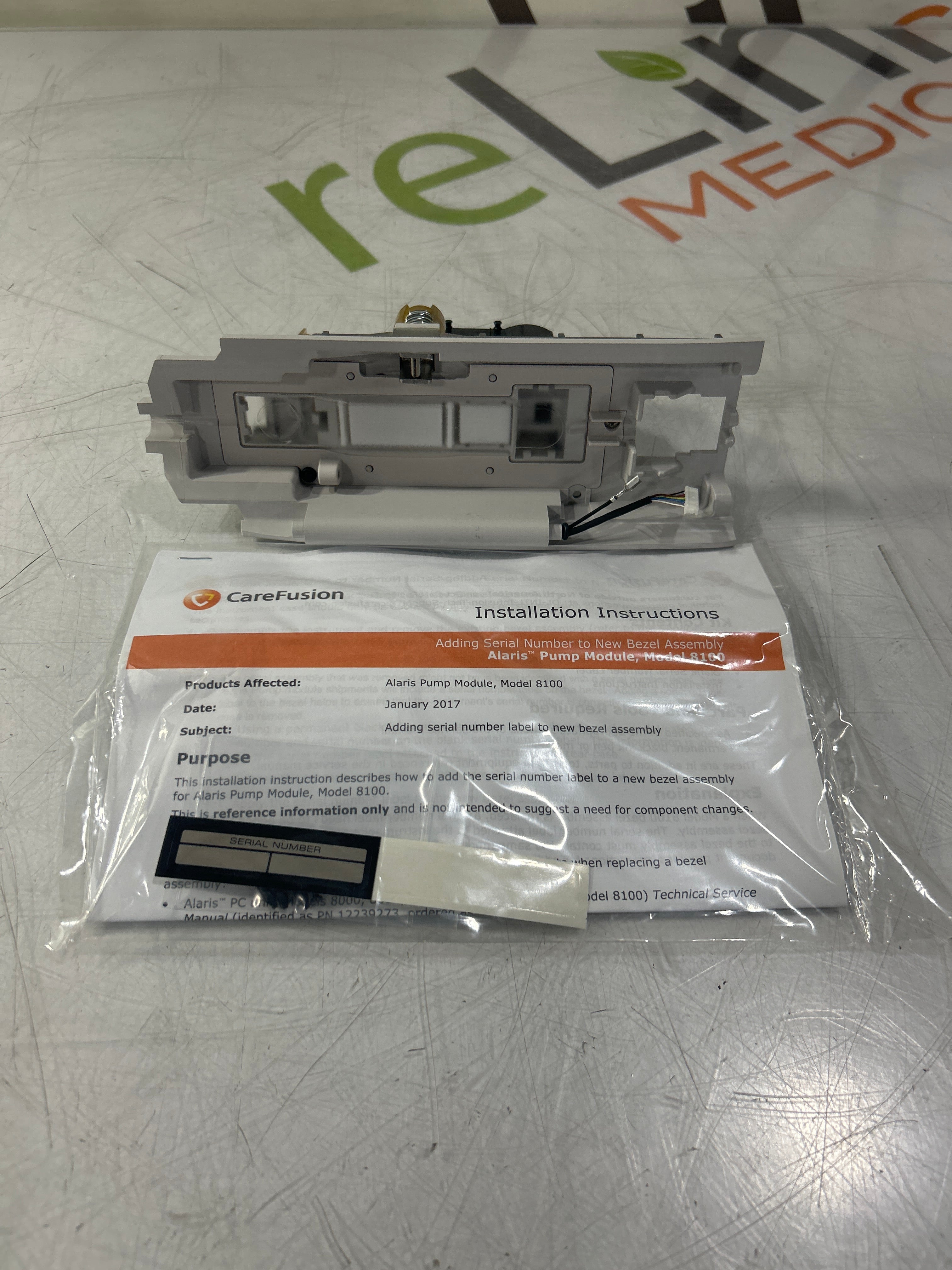 CareFusion Alaris 8100 Infusion Pump Module Bezel Assembly Kit