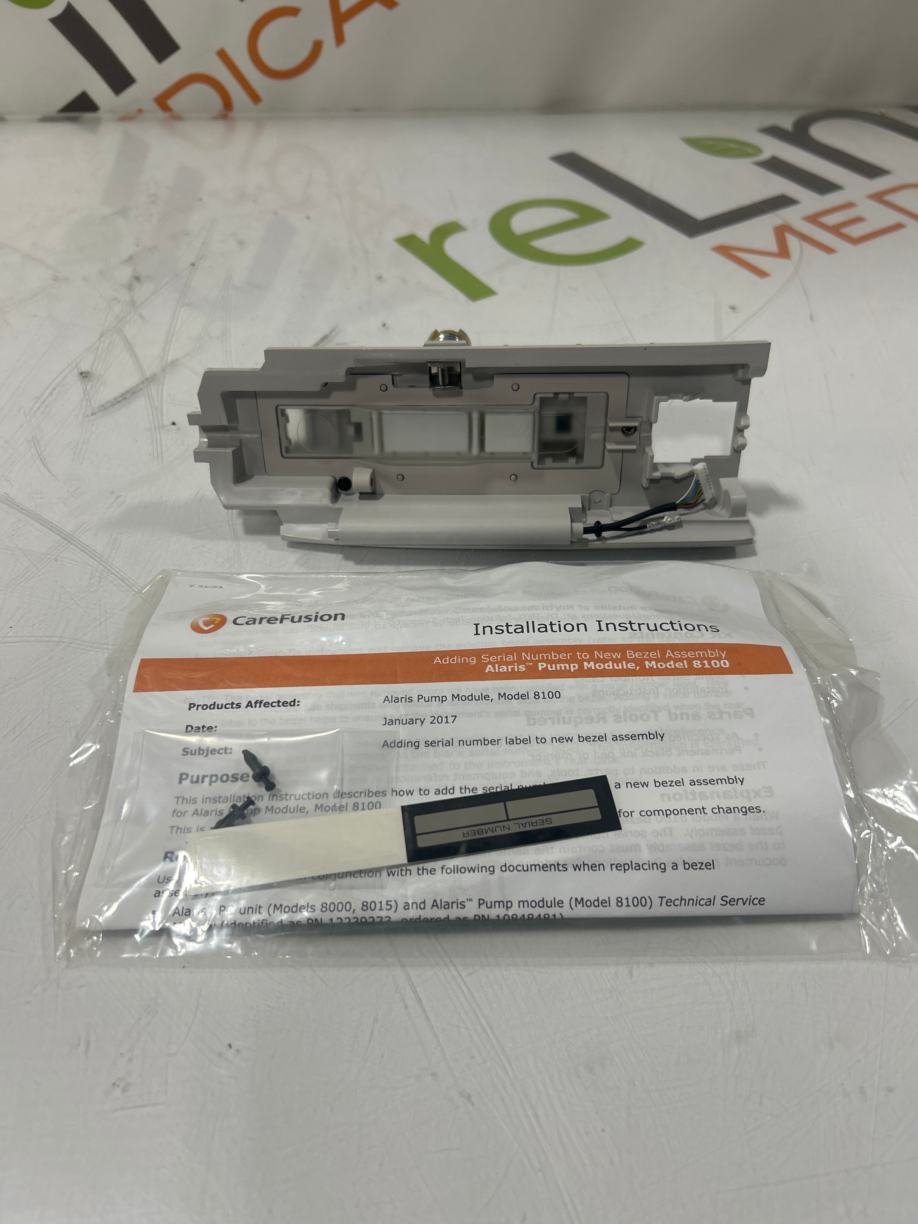 CareFusion Alaris 8100 Infusion Pump Module Bezel Assembly Kit
