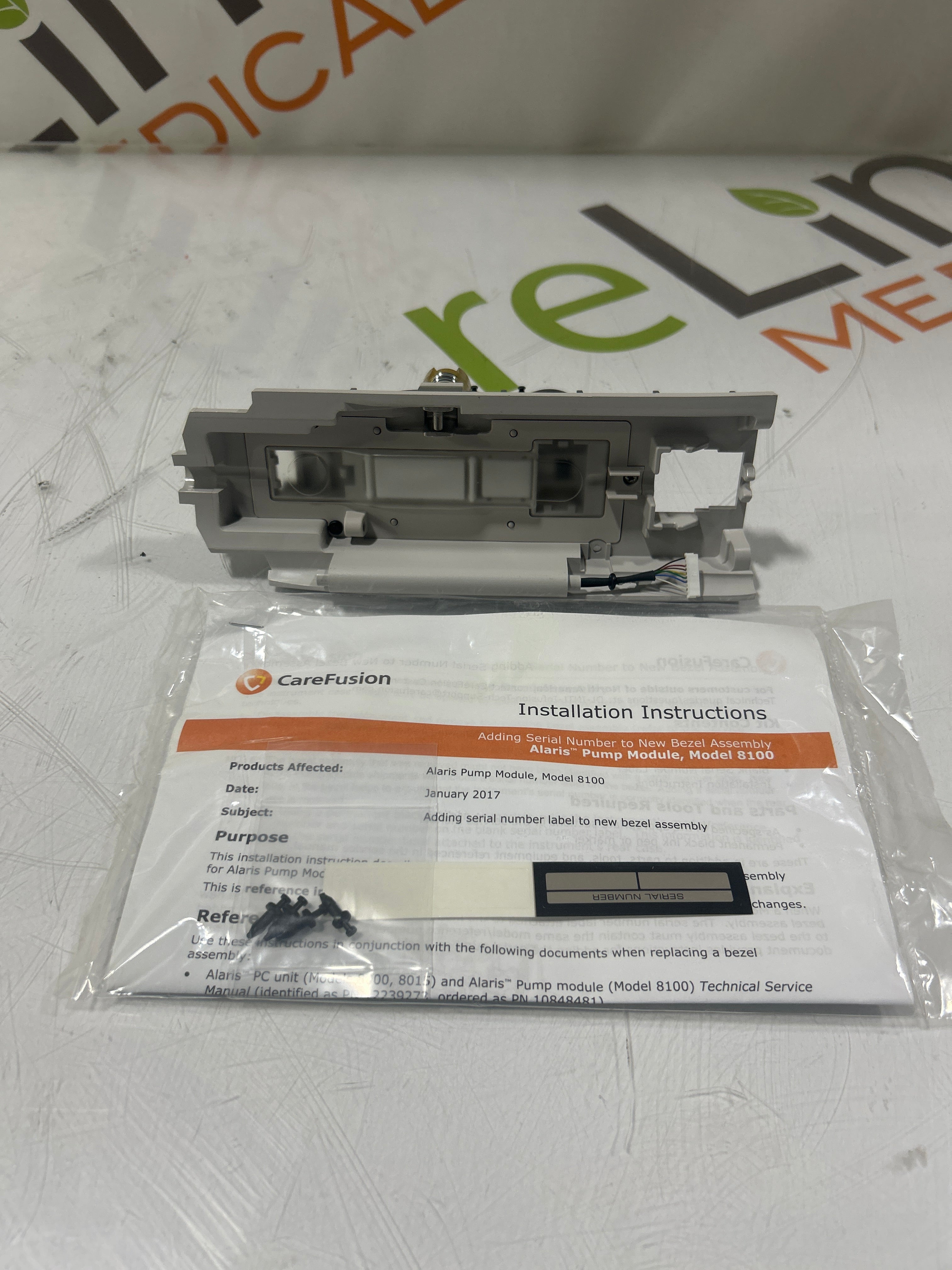 CareFusion Alaris 8100 Infusion Pump Module Bezel Assembly Kit