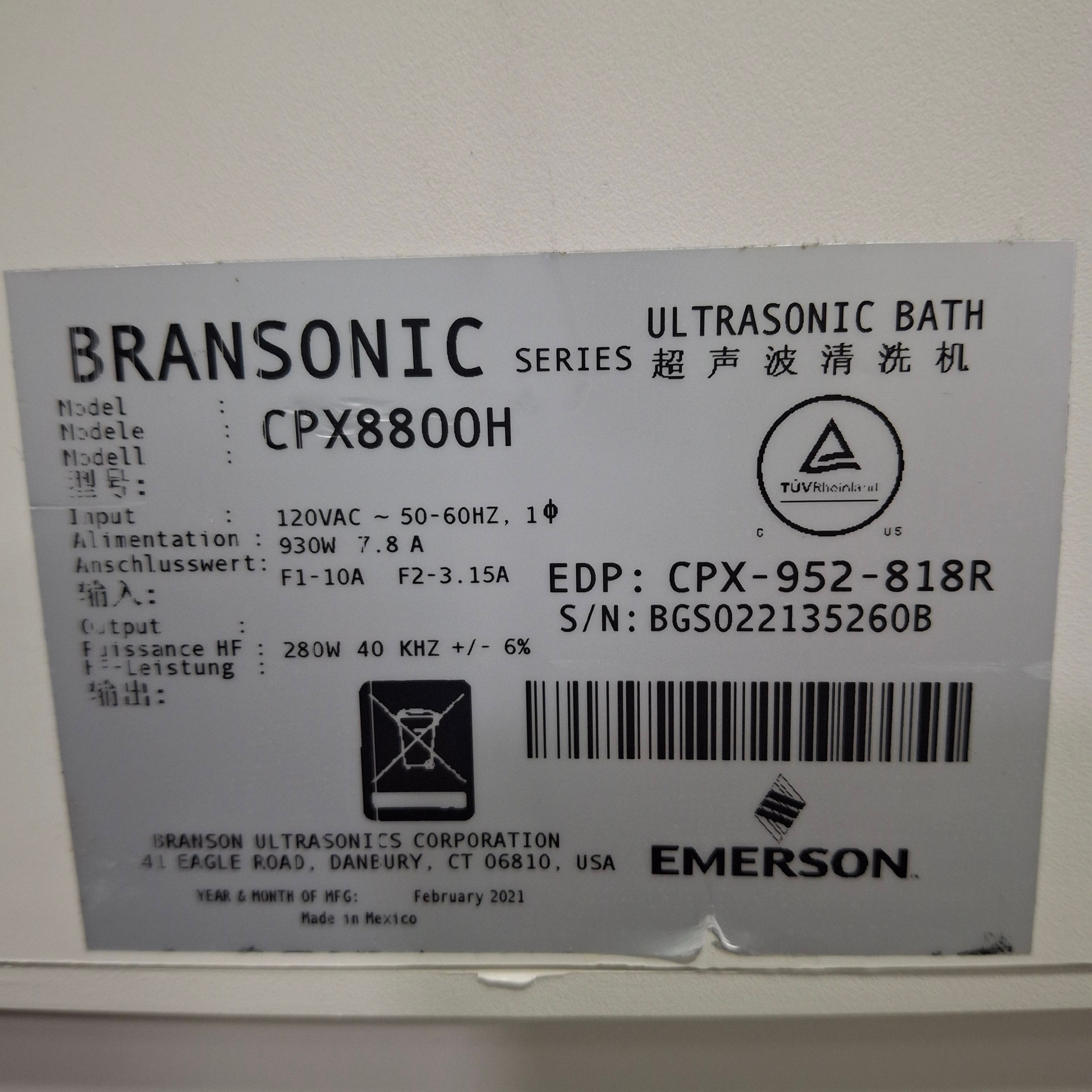 Bransonic CPX8800H Ultrasonic Bath