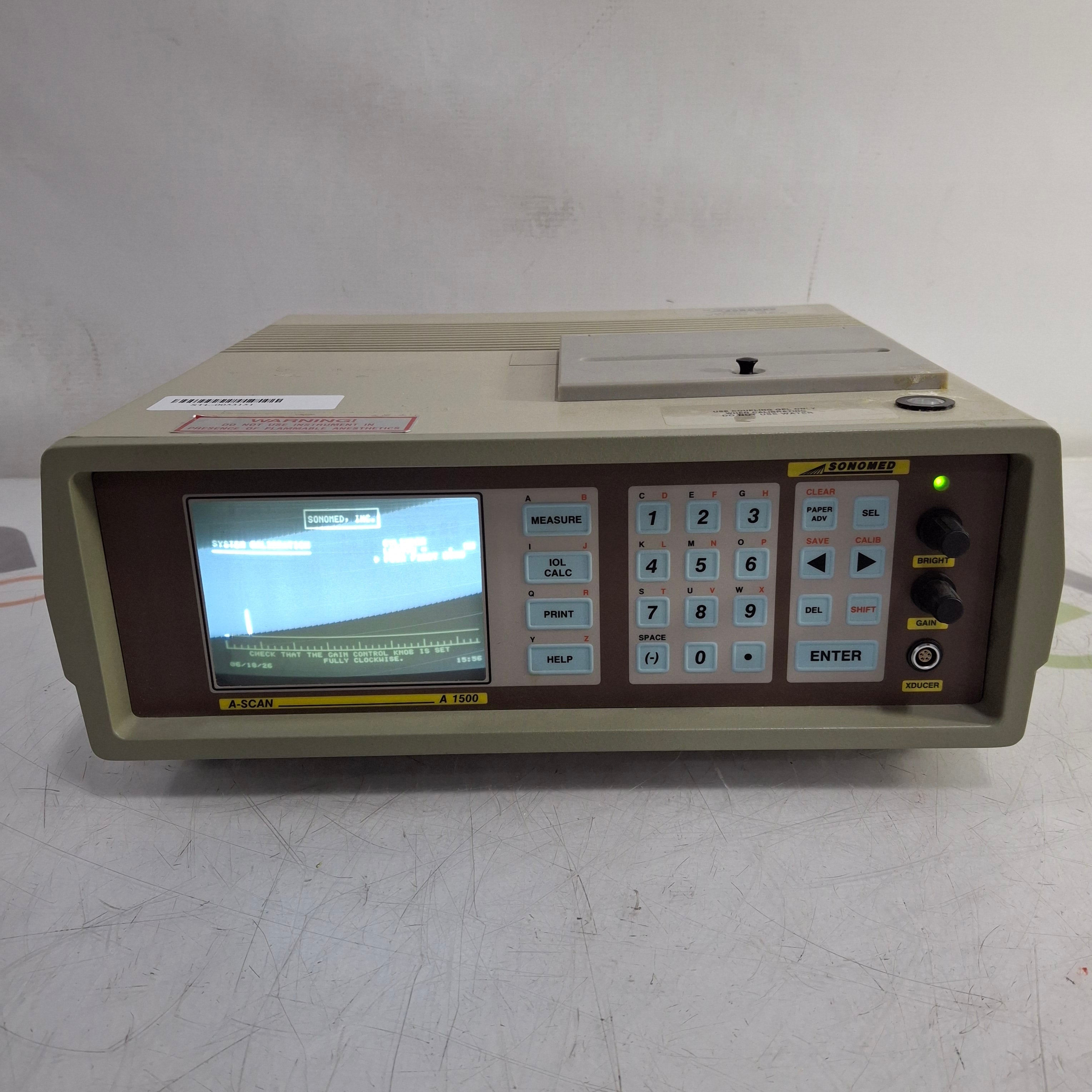 Sonomed Escalon A-Scan A 1500 Ophthalmic Ultrasound