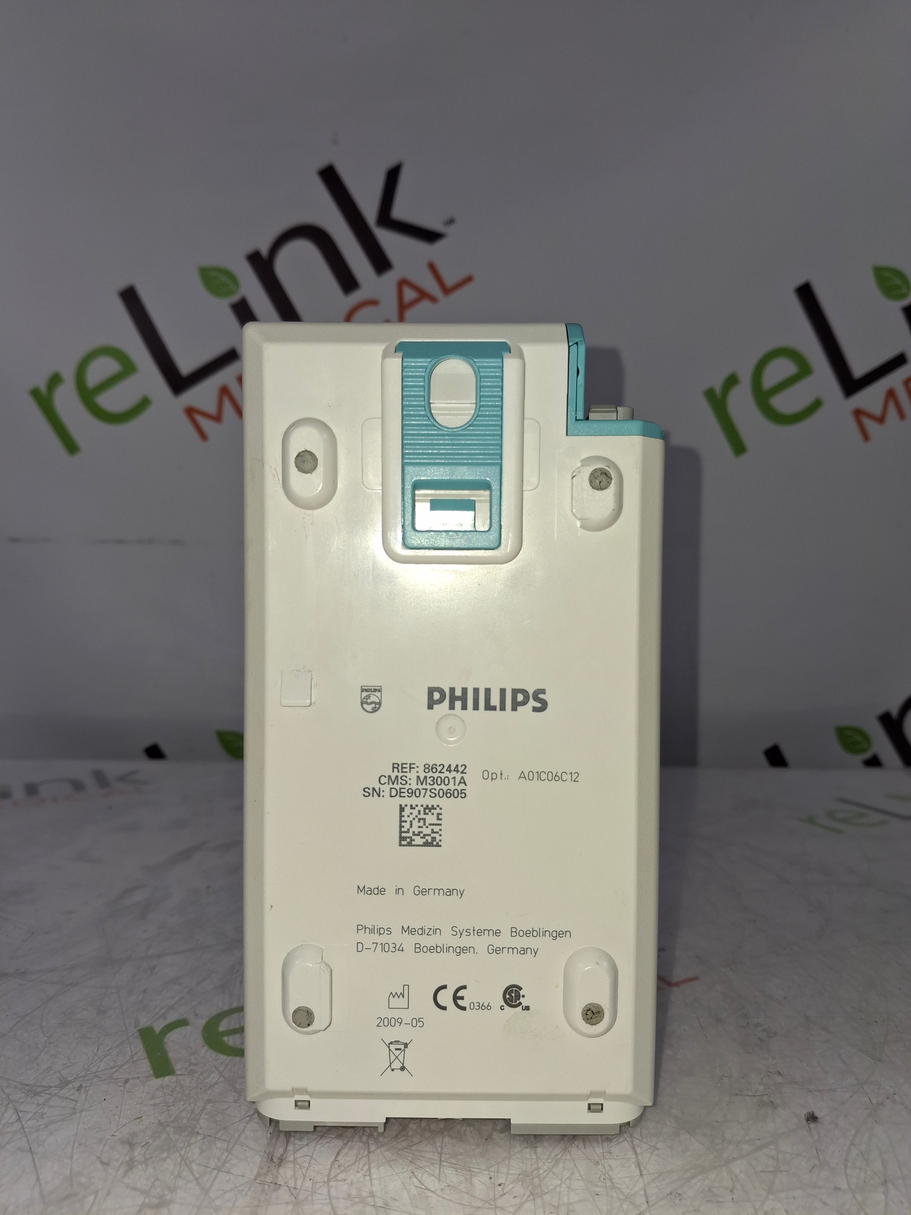 Philips M3001A-A01C06C12 Fast SpO2, NIBP, 12 lead ECG, Temp, IBP MMS Module