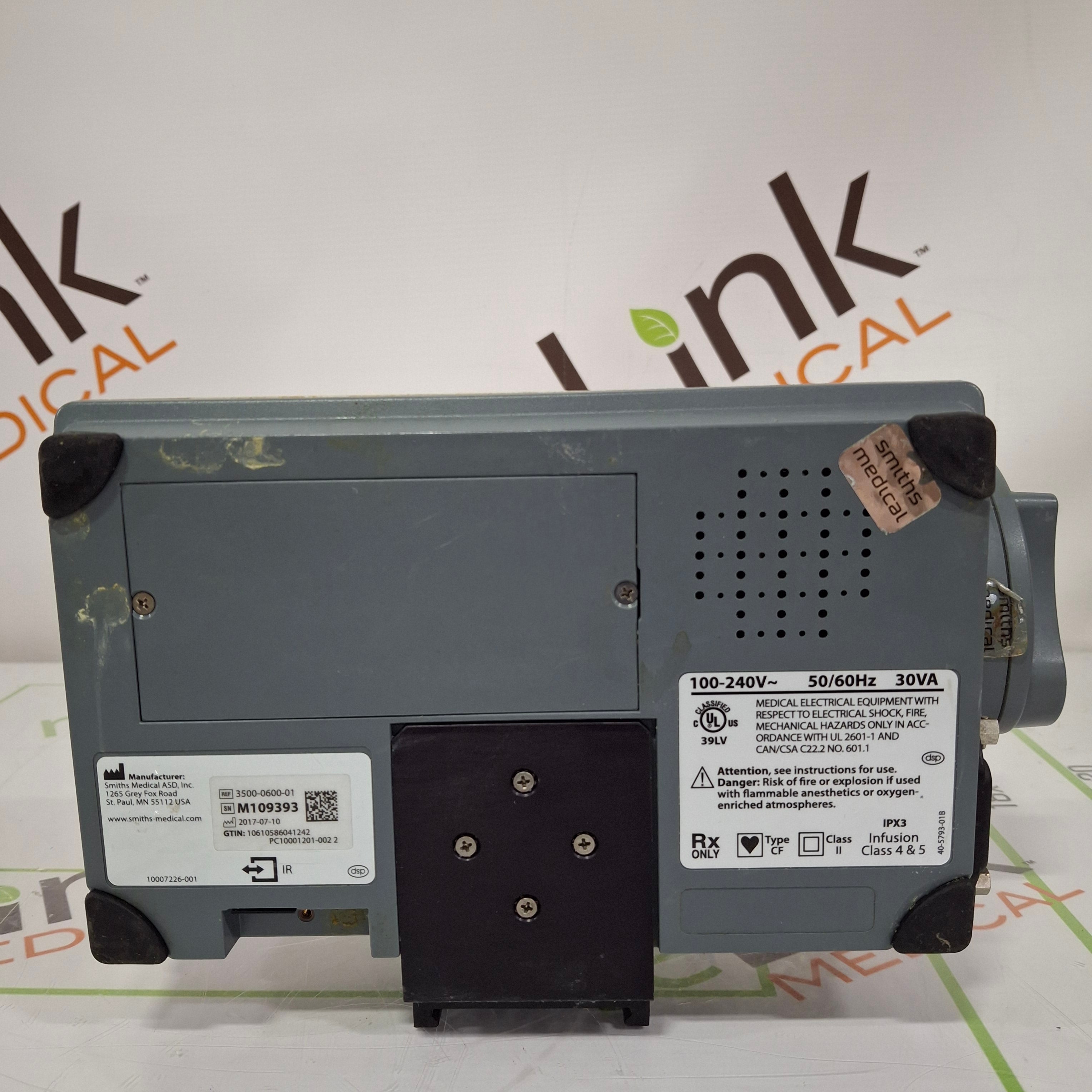 Smiths Medical Medfusion 3500 Version 6 Syringe Infusion Pump