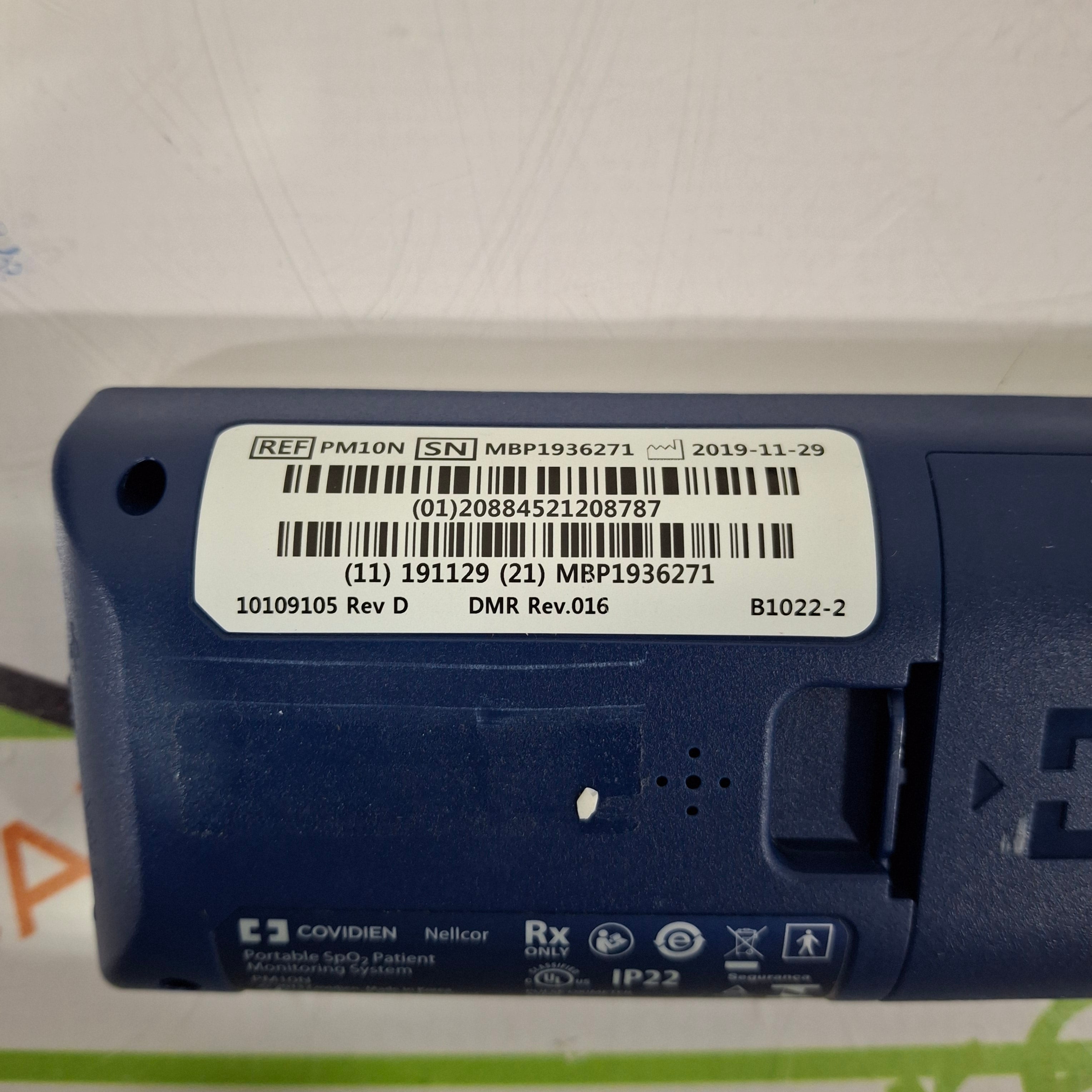 Covidien PM10N Nellcor Portable SpO2 Patient Monitoring System