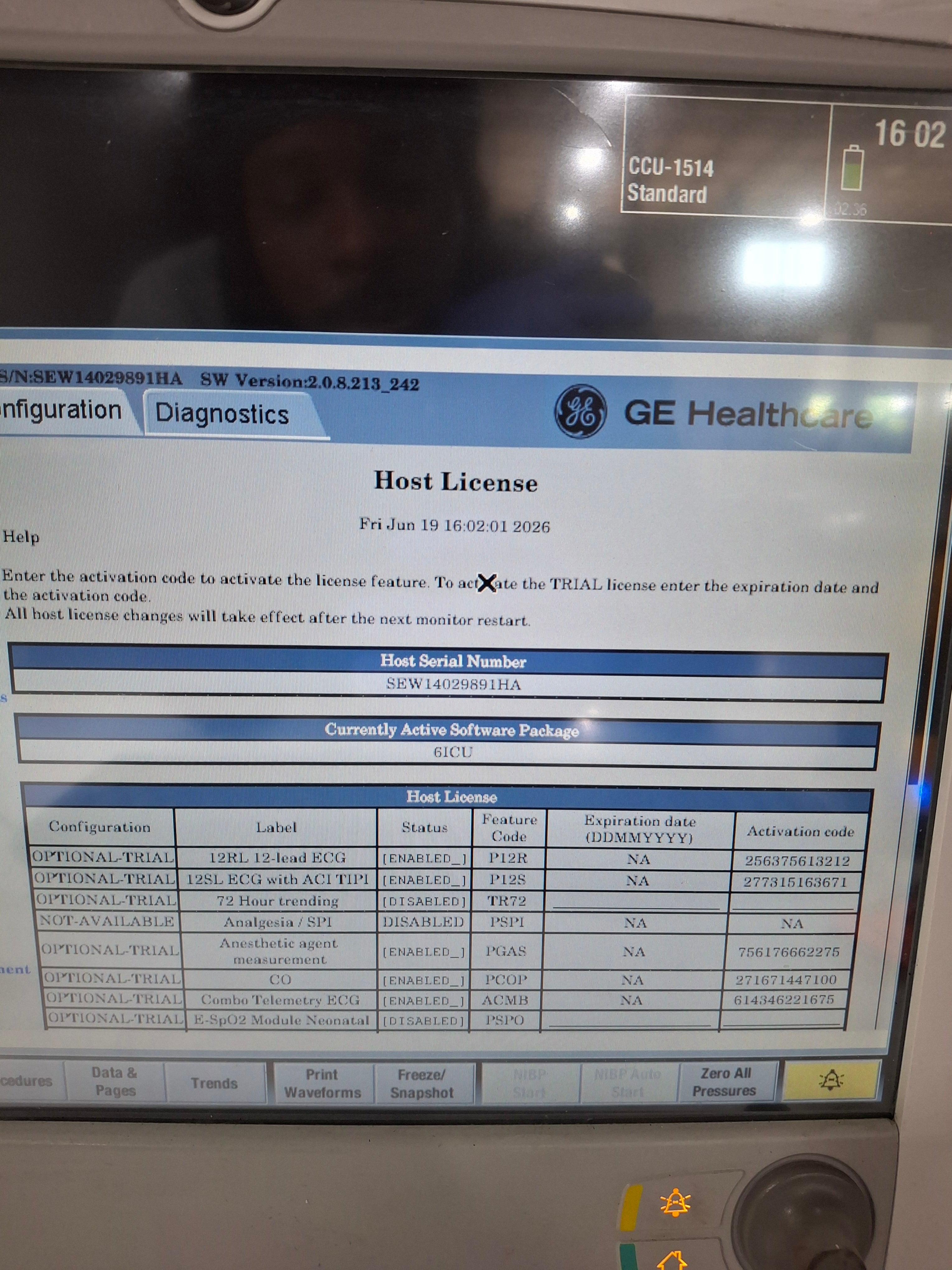 GE Healthcare Carescape B650 Critical Care Patient Monitor