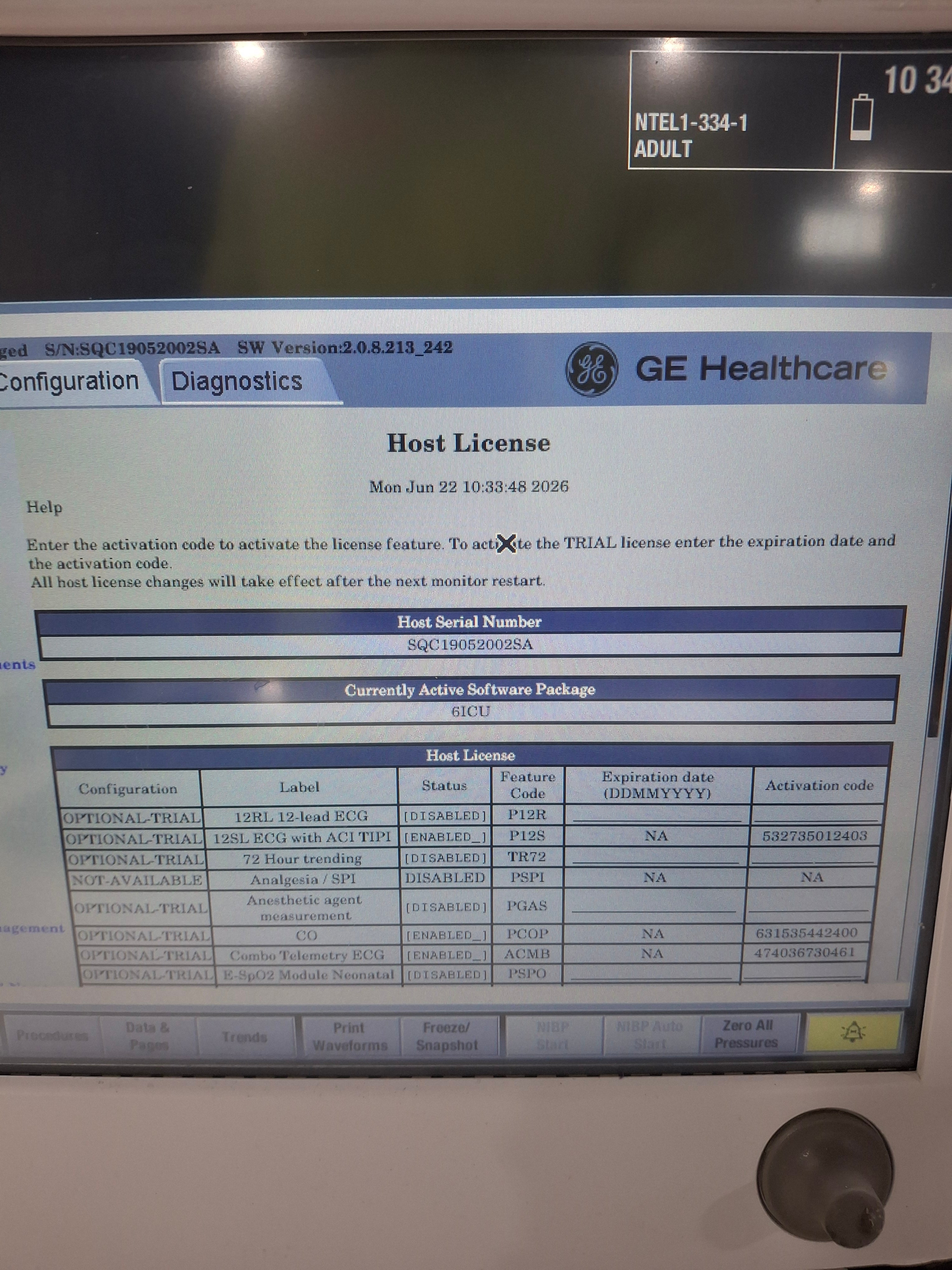 GE Healthcare Carescape B650 Critical Care Patient Monitor