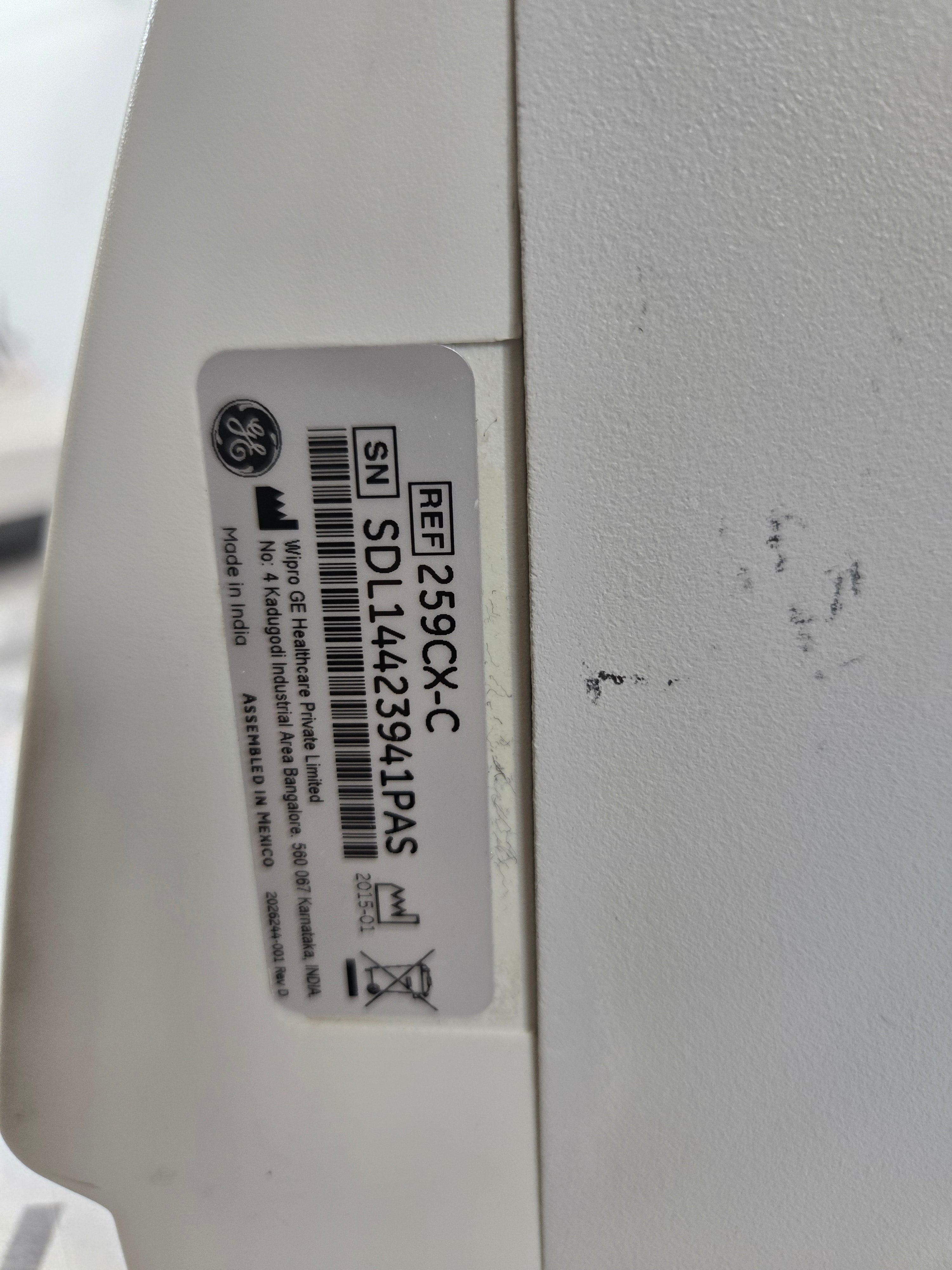 GE Healthcare Corometrics 250cx Series Model 259cx-c Fetal Monitor
