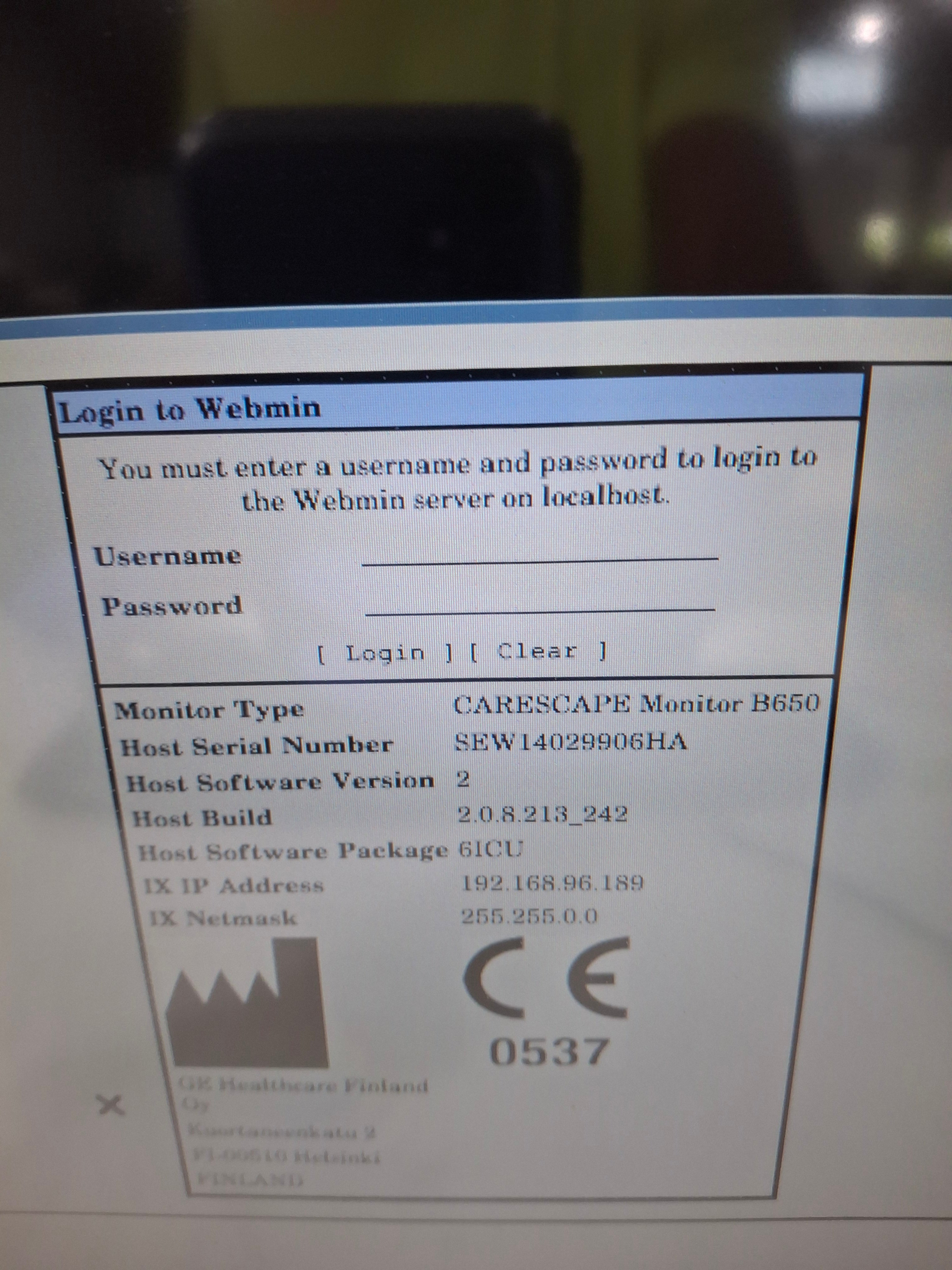GE Healthcare Carescape B650 Critical Care Patient Monitor