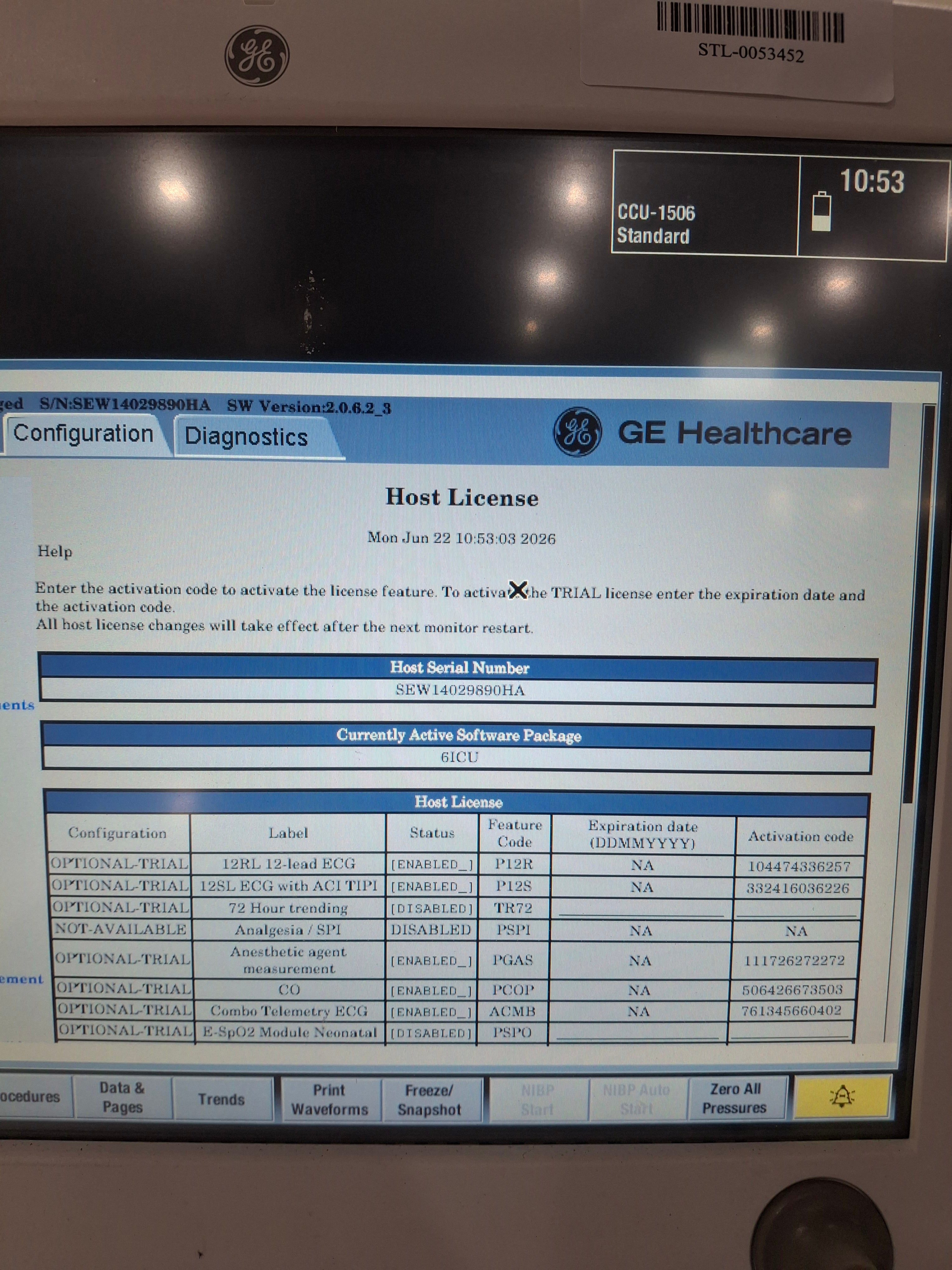 GE Healthcare Carescape B650 Critical Care Patient Monitor