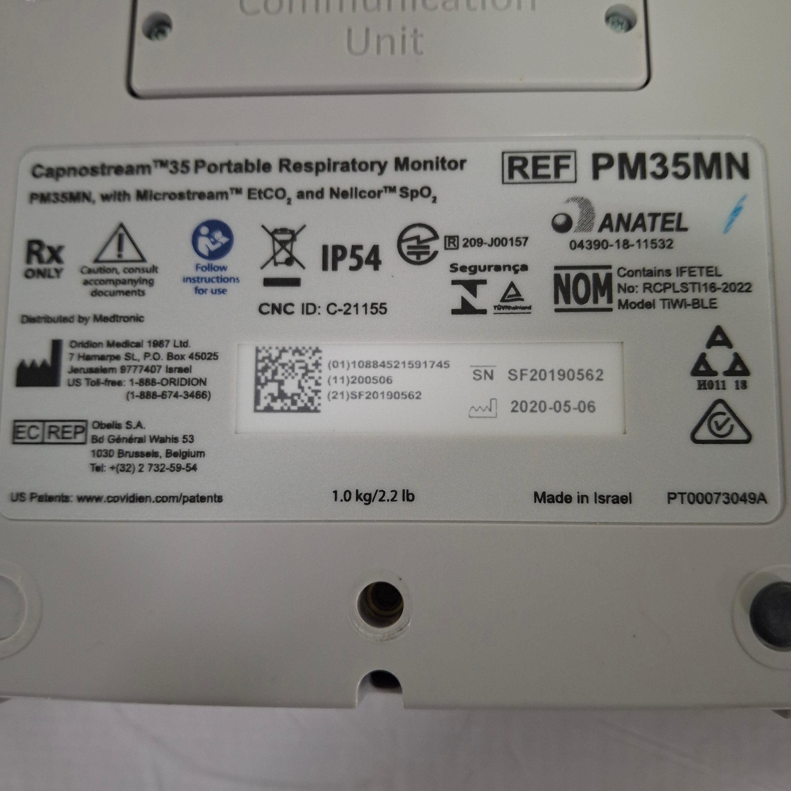 Medtronic Capnostream 35 Portable Respiratory Monitor