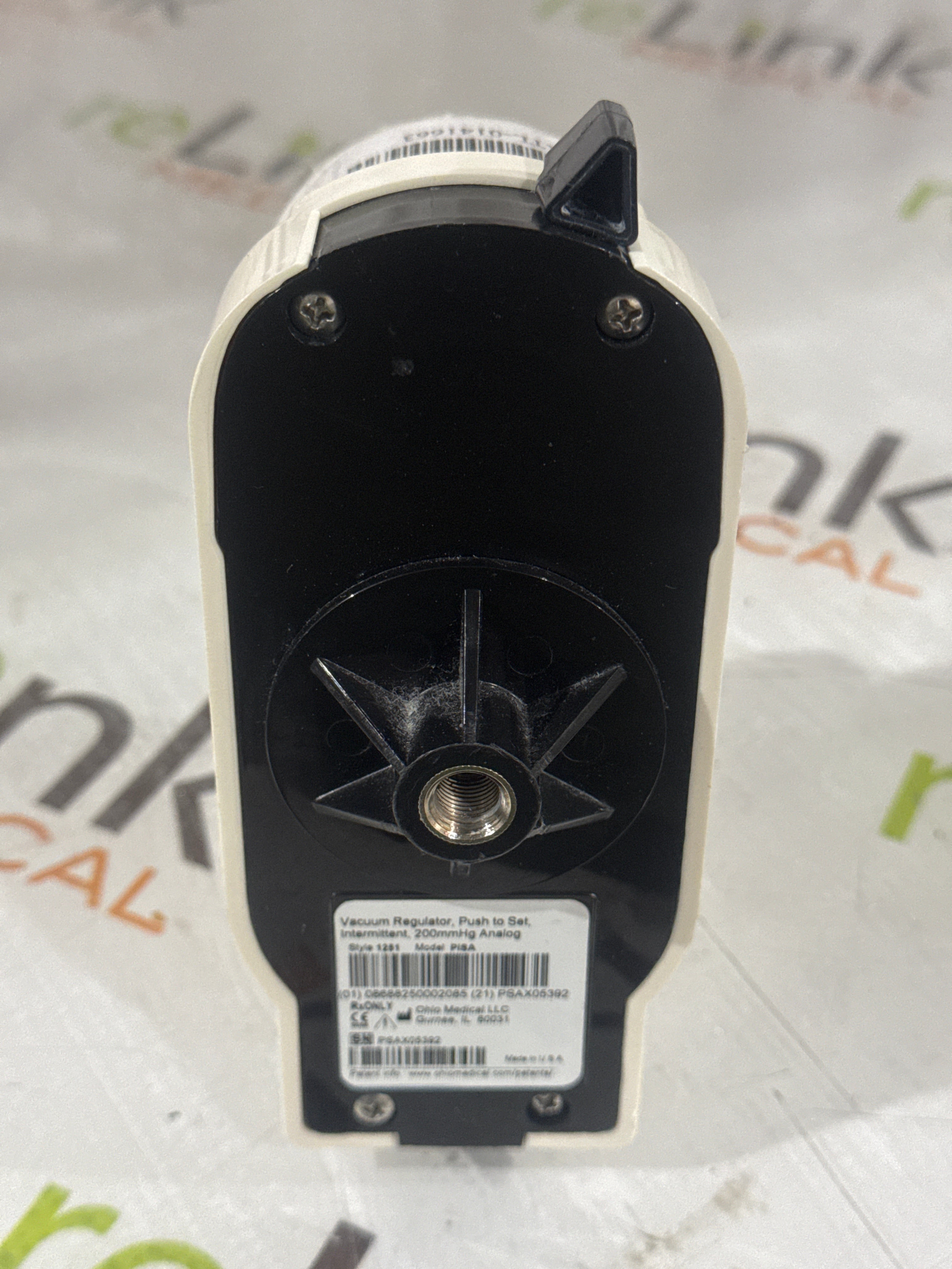 Ohio Medical Corporation Push to Set Vacuum Regulator