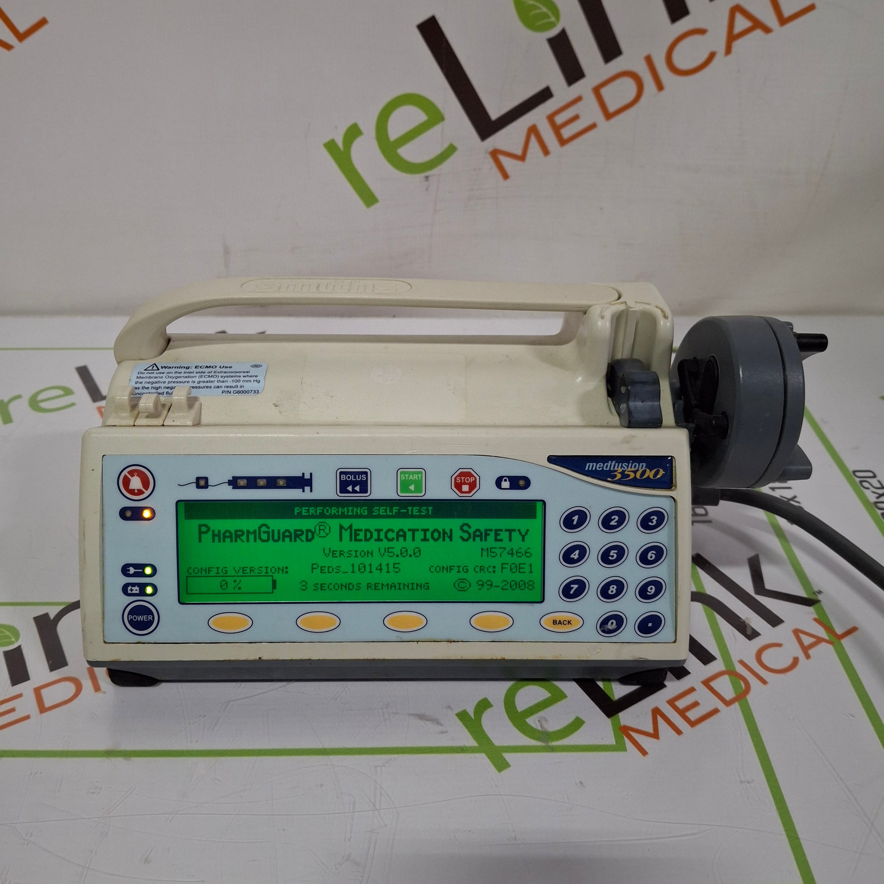 Smiths Medical Medfusion 3500 Version 5 Syringe Infusion Pump