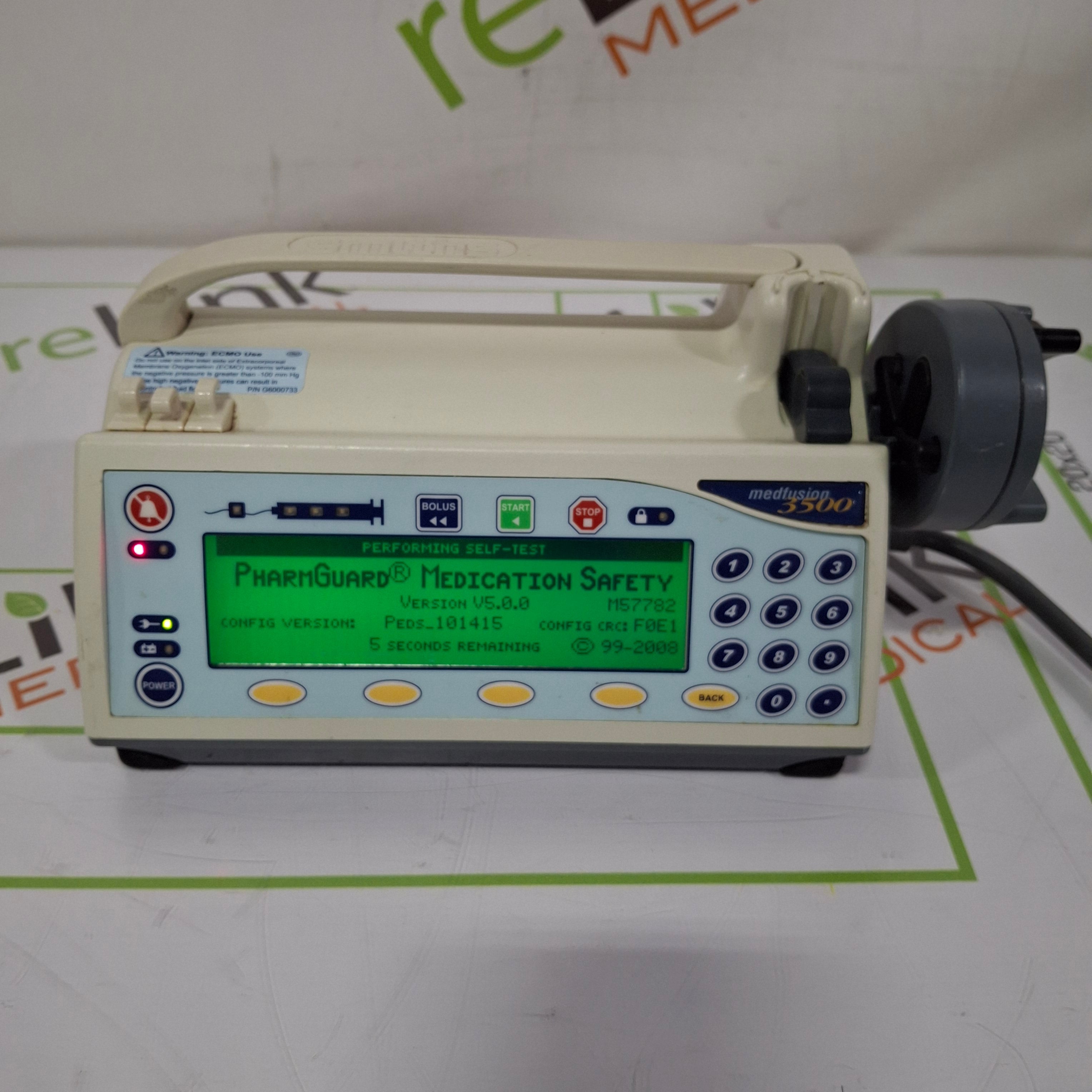 Smiths Medical Medfusion 3500 Version 5 Syringe Infusion Pump